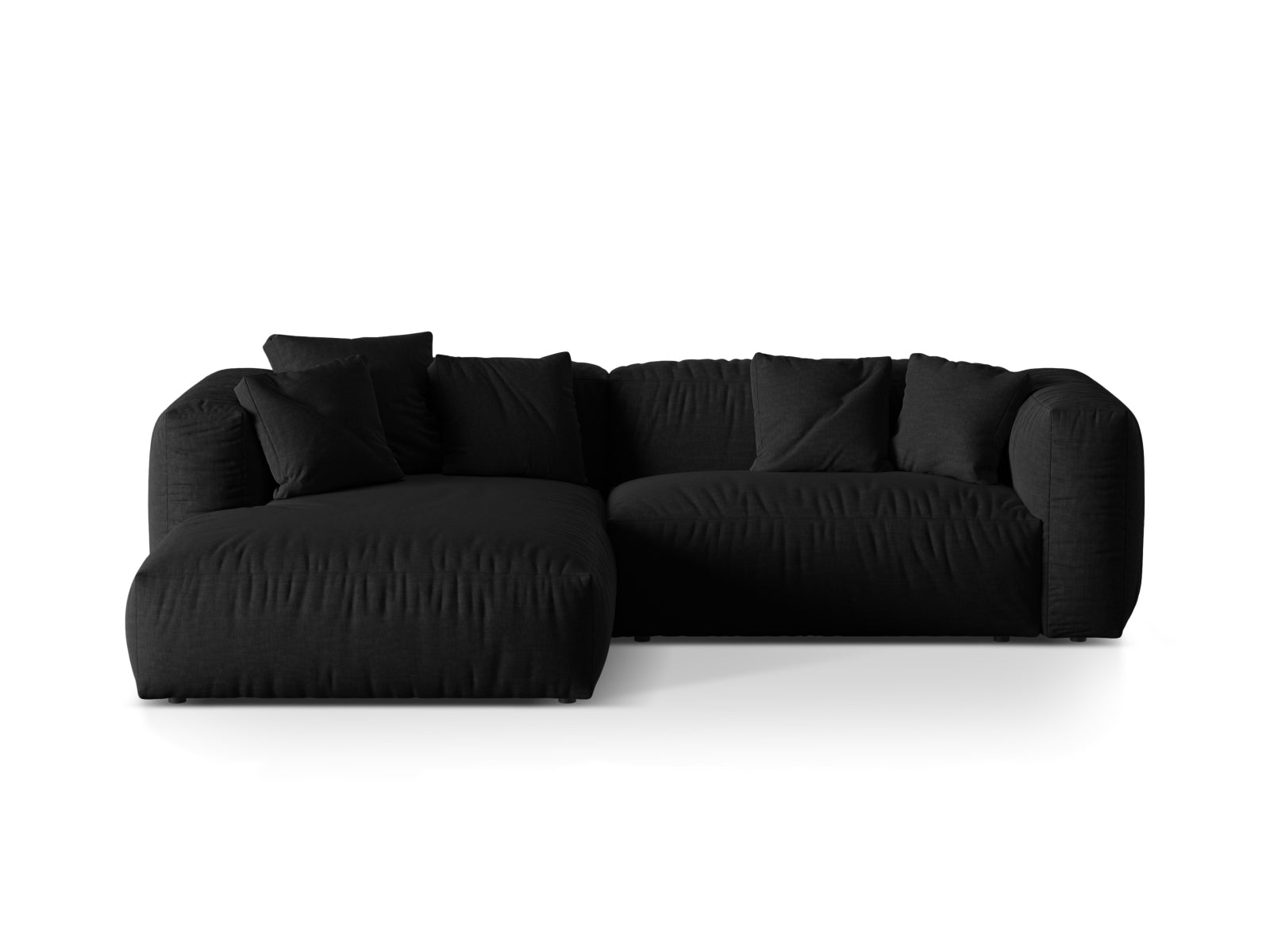 Martina Modulares Ecksofa links 2 Sitzer in Black präsentiert im Onlineshop von KAQTU Design AG. Ecksofa links ist von Micadoni