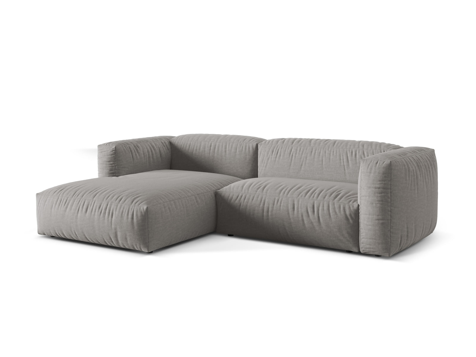 Martina Modulares Ecksofa links 2 Sitzer in Light Grey präsentiert im Onlineshop von KAQTU Design AG. Ecksofa links ist von Micadoni