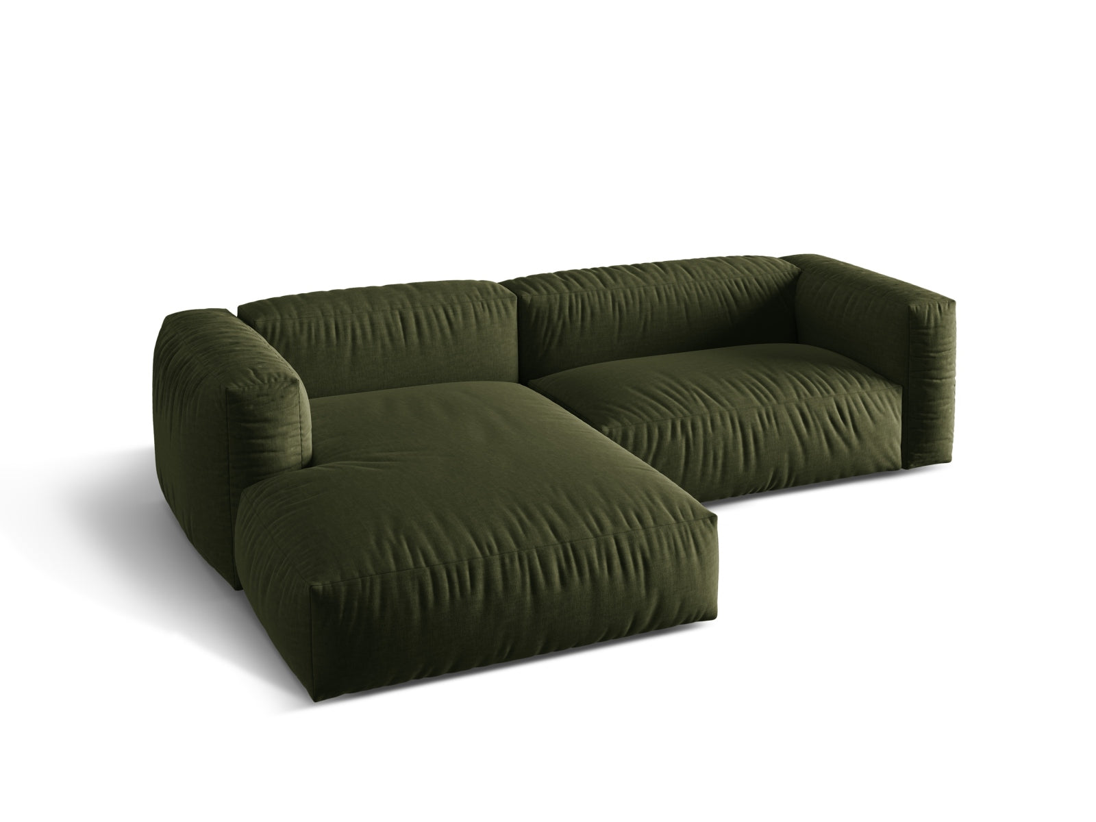 Martina Modulares Ecksofa links 2 Sitzer in Green präsentiert im Onlineshop von KAQTU Design AG. Ecksofa links ist von Micadoni