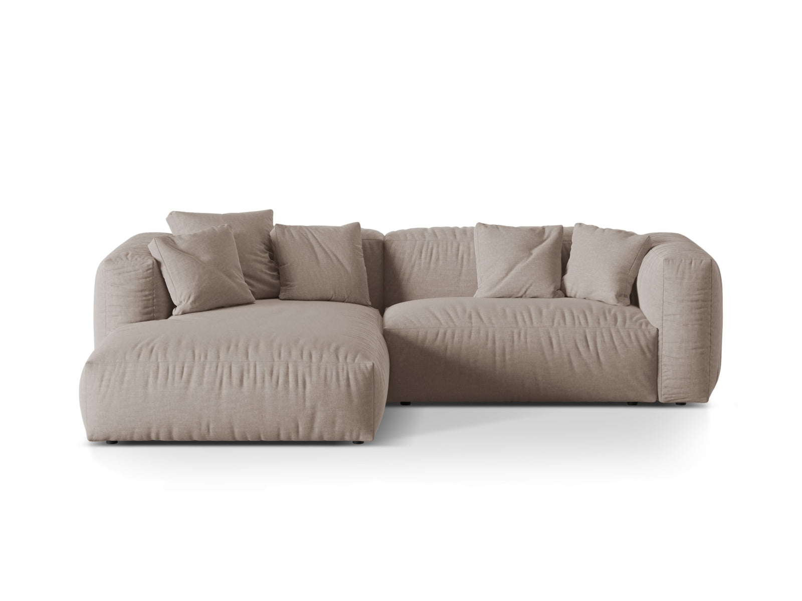 Martina Modulares Ecksofa links 2 Sitzer in Dark Beige präsentiert im Onlineshop von KAQTU Design AG. Ecksofa links ist von Micadoni