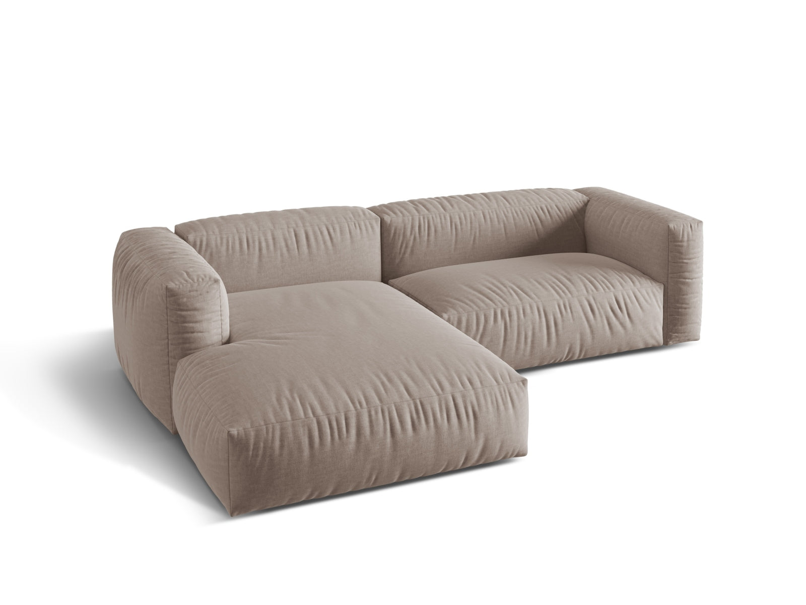 Martina Modulares Ecksofa links 2 Sitzer in Dark Beige präsentiert im Onlineshop von KAQTU Design AG. Ecksofa links ist von Micadoni