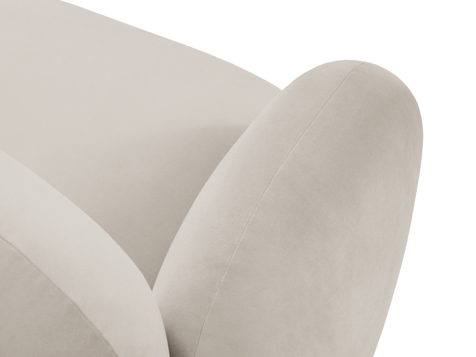 Blair Velour links Ecksofa 3 Sitzer in Ecru präsentiert im Onlineshop von KAQTU Design AG. Ecksofa links ist von Micadoni