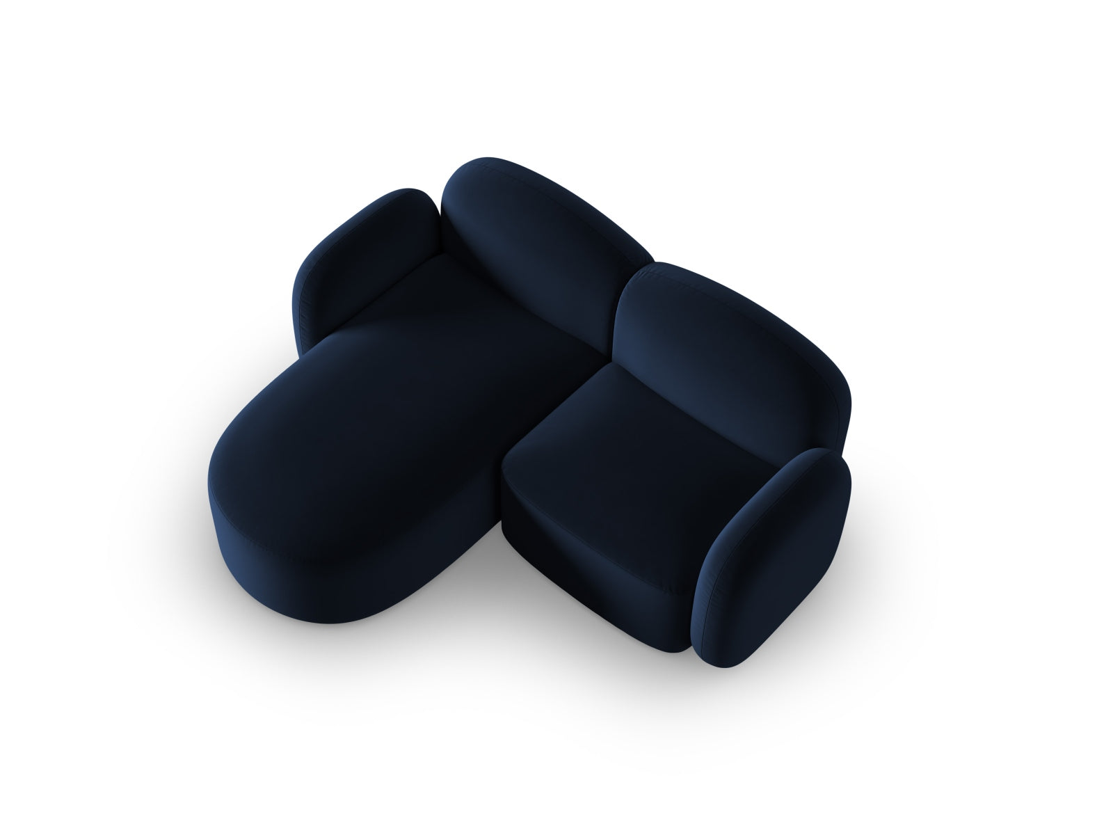Blair Velour links Ecksofa 3 Sitzer in Royal Blue präsentiert im Onlineshop von KAQTU Design AG. Ecksofa links ist von Micadoni