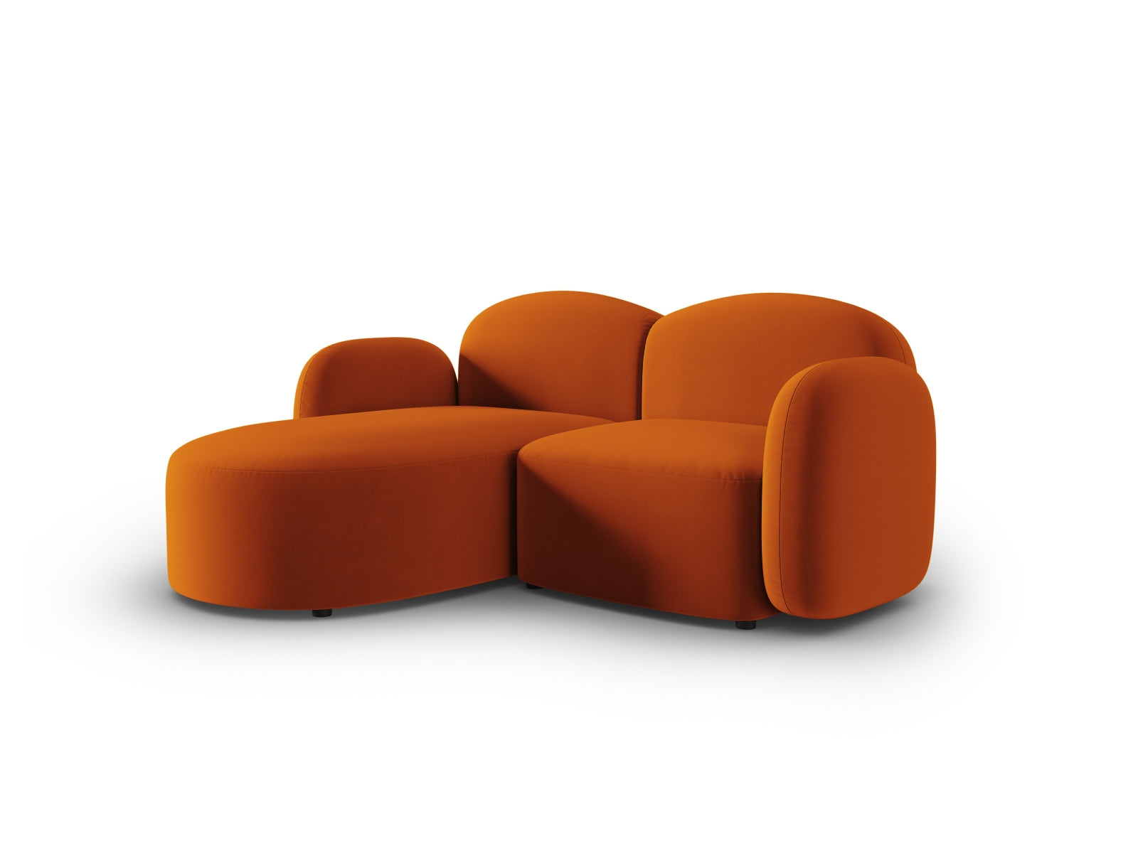 Blair Velour links Ecksofa 3 Sitzer in Terracotta präsentiert im Onlineshop von KAQTU Design AG. Ecksofa links ist von Micadoni