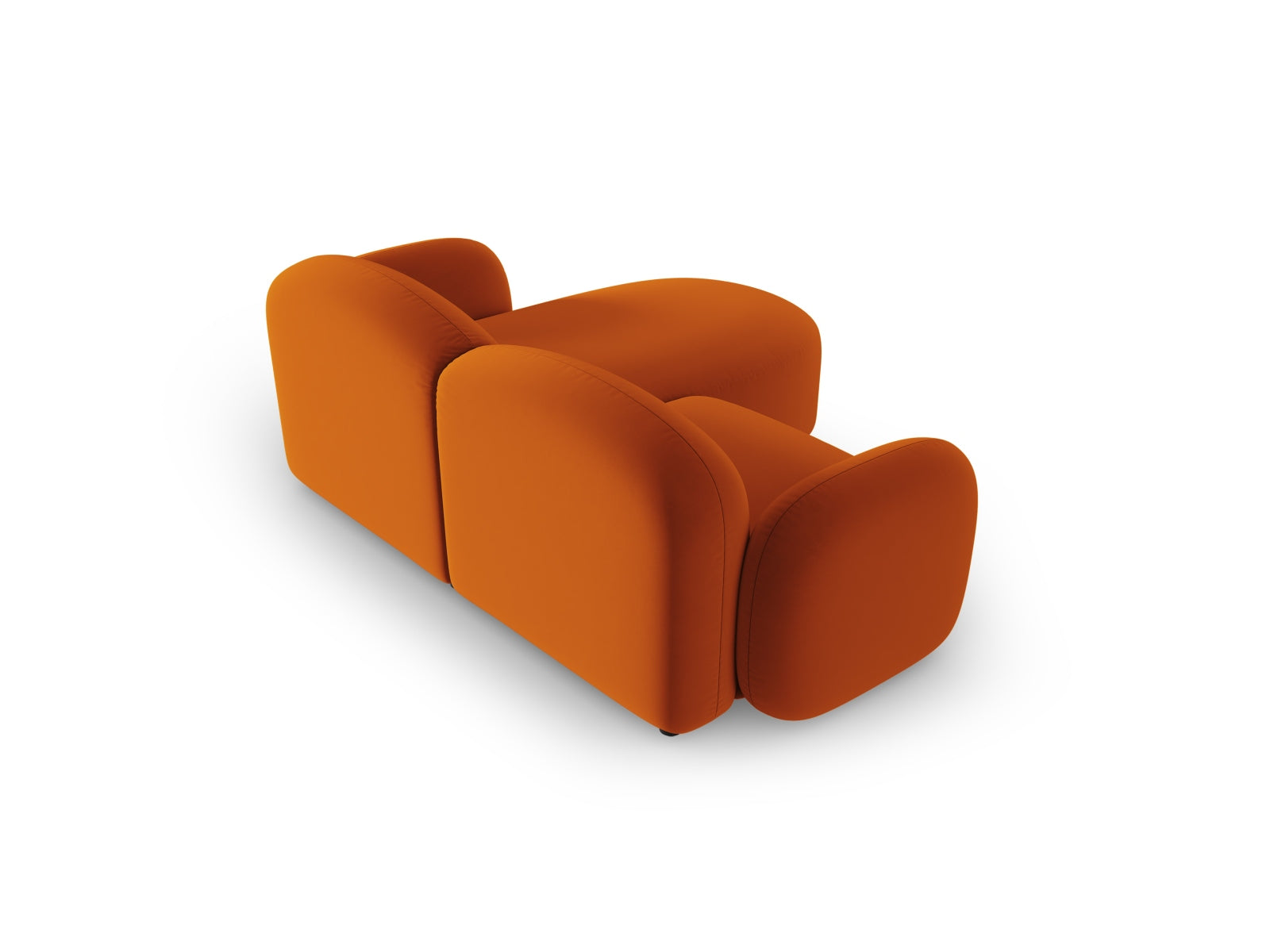Blair Velour links Ecksofa 3 Sitzer in Terracotta präsentiert im Onlineshop von KAQTU Design AG. Ecksofa links ist von Micadoni