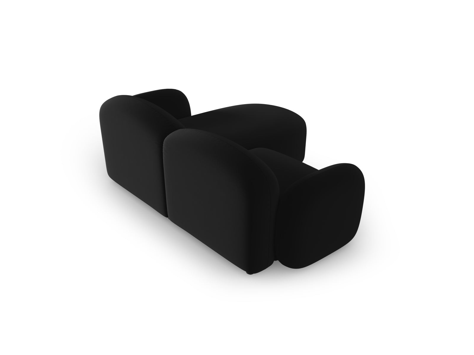 Blair Velour links Ecksofa 3 Sitzer in Black präsentiert im Onlineshop von KAQTU Design AG. Ecksofa links ist von Micadoni