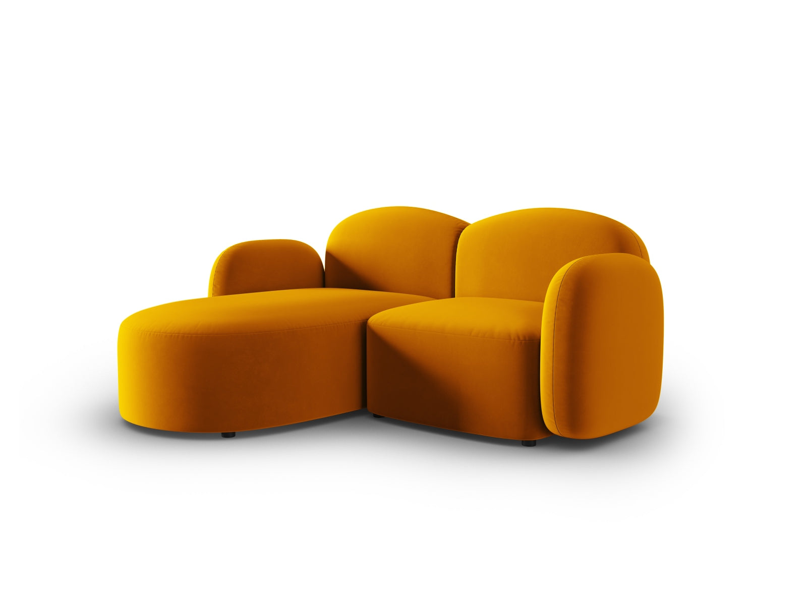 Blair Velour links Ecksofa 3 Sitzer in Yellow präsentiert im Onlineshop von KAQTU Design AG. Ecksofa links ist von Micadoni