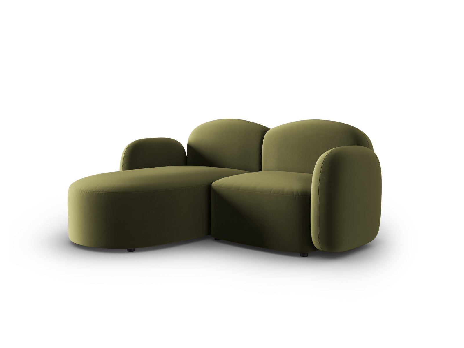 Blair Velour links Ecksofa 3 Sitzer in Light Green präsentiert im Onlineshop von KAQTU Design AG. Ecksofa links ist von Micadoni
