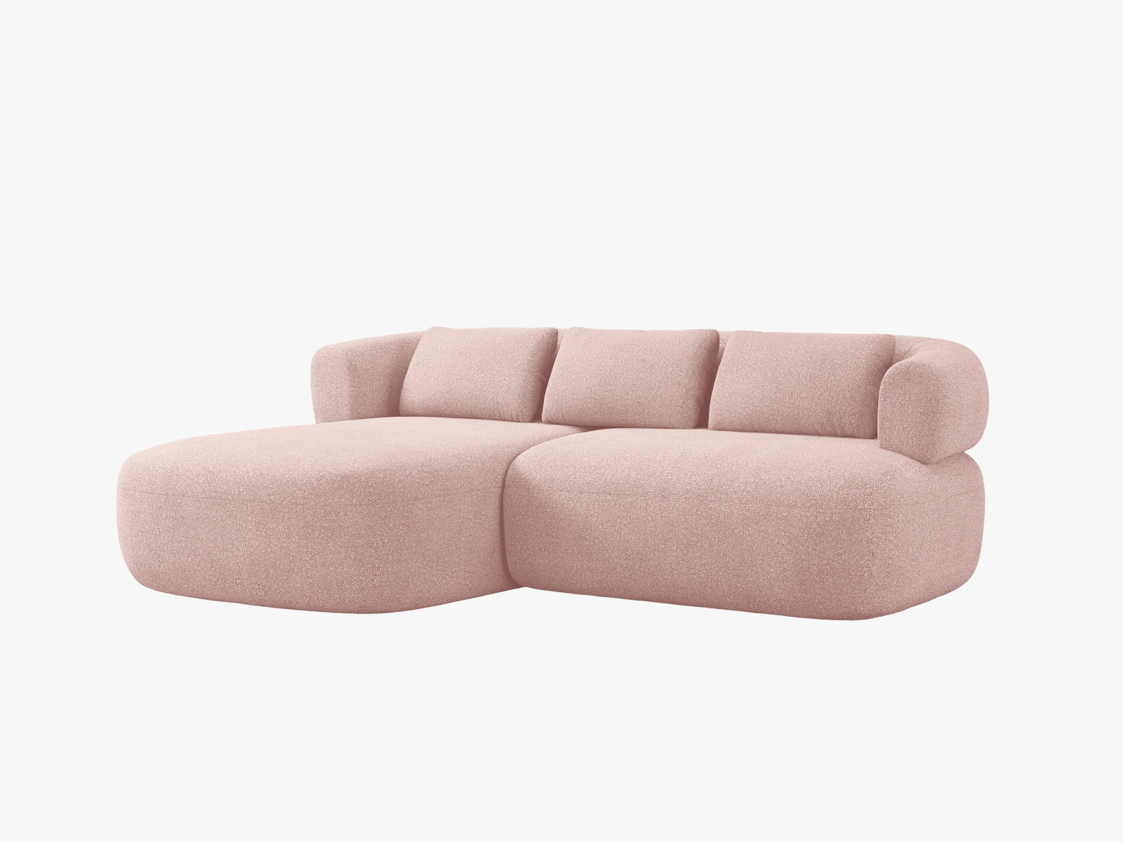 Jenny Ecksofa links 5 Sitzer in Powder Pink präsentiert im Onlineshop von KAQTU Design AG. Ecksofa links ist von Micadoni