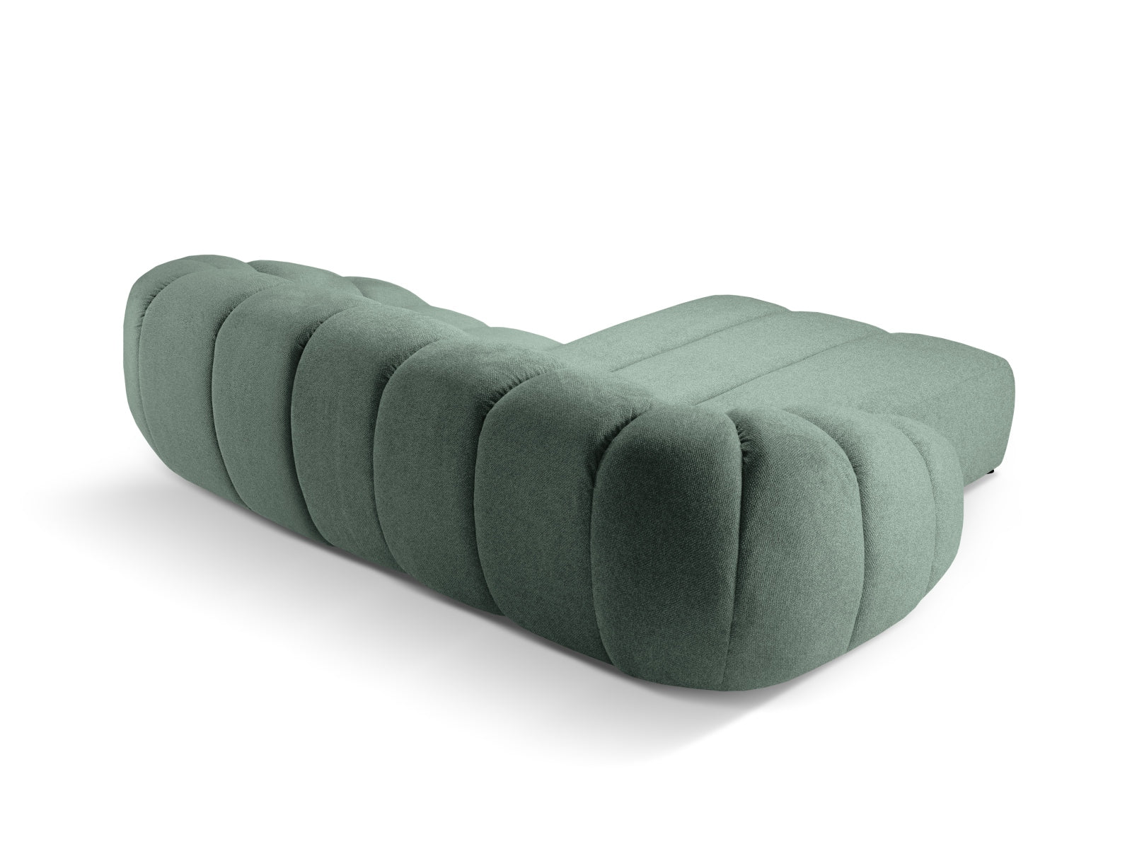 Modernes 3-Sitzer Ecksofa "Diana" in sanftem Mint-Bubble, ideal für gemütliche und stilvolle Wohnräume. Hochwertige Verarbeitung von Micadoni.