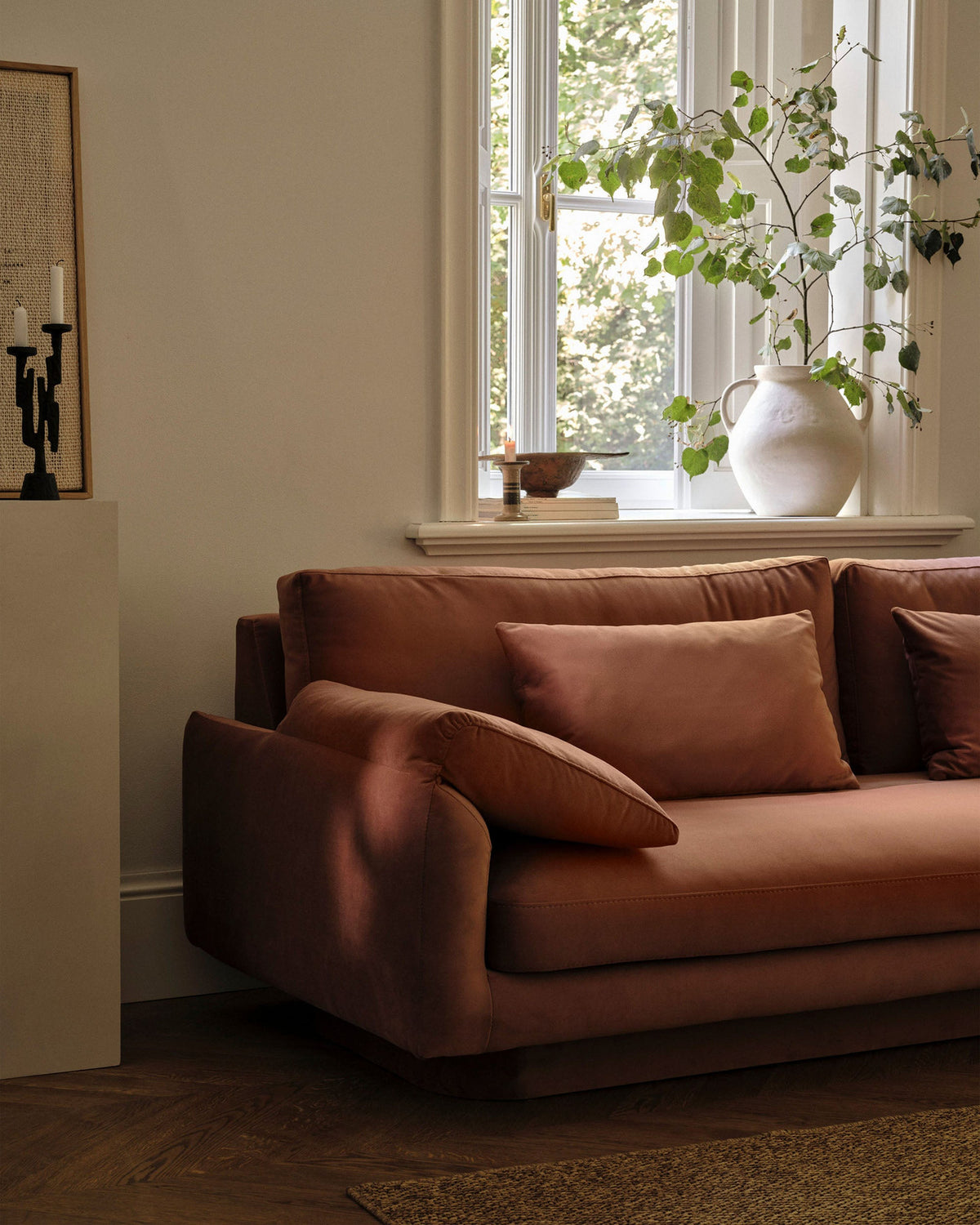 Torino Ecksofa links 3 Sitzer in Light Beige-Wind präsentiert im Onlineshop von KAQTU Design AG. L-Sofa links ist von Micadoni
