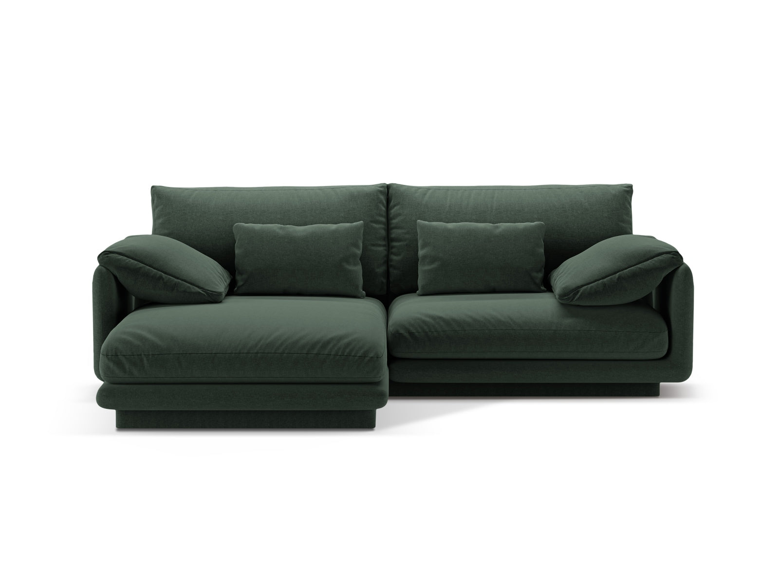 Torino Ecksofa links 3 Sitzer in Moss Green-Wind präsentiert im Onlineshop von KAQTU Design AG. L-Sofa links ist von Micadoni