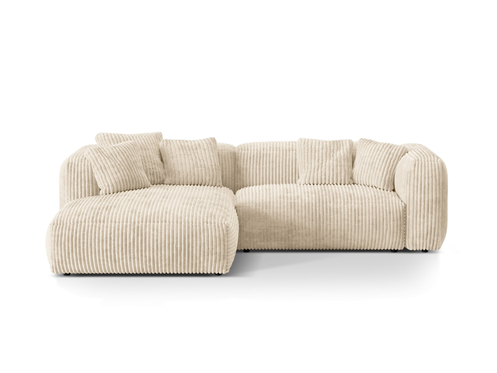 Martina Modulares Ecksofa links 2 Sitzer in Light Beige präsentiert im Onlineshop von KAQTU Design AG. Ecksofa links ist von Micadoni