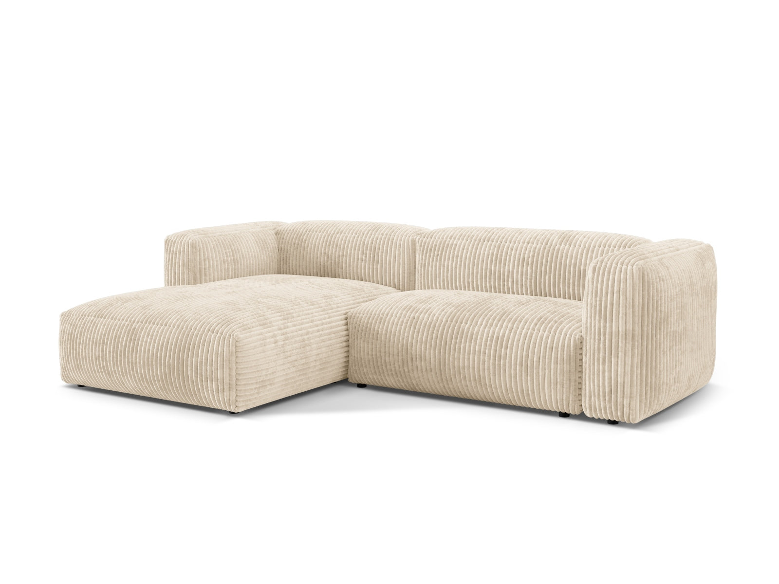 Martina Modulares Ecksofa links 2 Sitzer in Light Beige präsentiert im Onlineshop von KAQTU Design AG. Ecksofa links ist von Micadoni