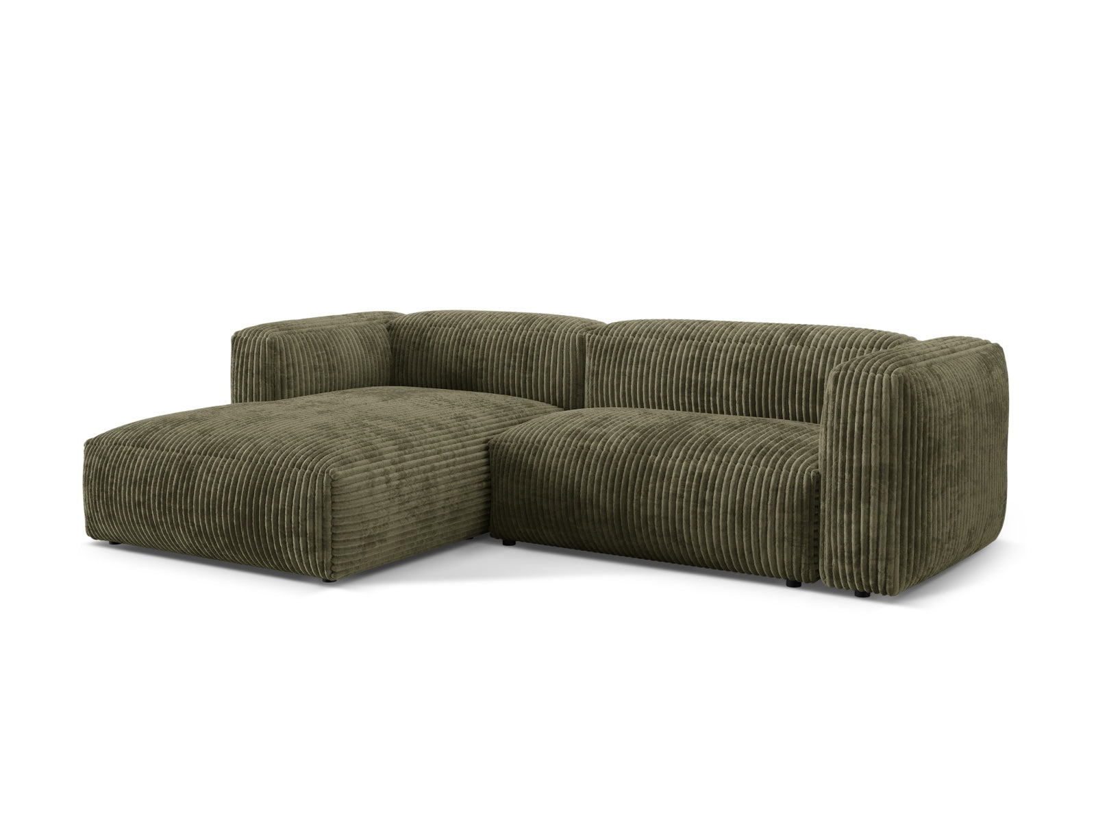 Martina Modulares Ecksofa links 2 Sitzer in Moss Green präsentiert im Onlineshop von KAQTU Design AG. Ecksofa links ist von Micadoni