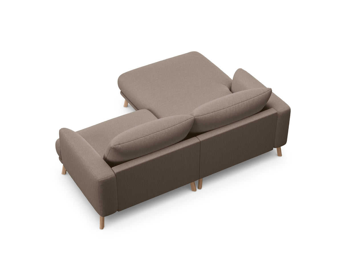 3-Sitzer Ecksofa links Naomi in Cappuccino-Liberty präsentiert im Onlineshop von KAQTU Design AG. Ecksofa links ist von Micadoni