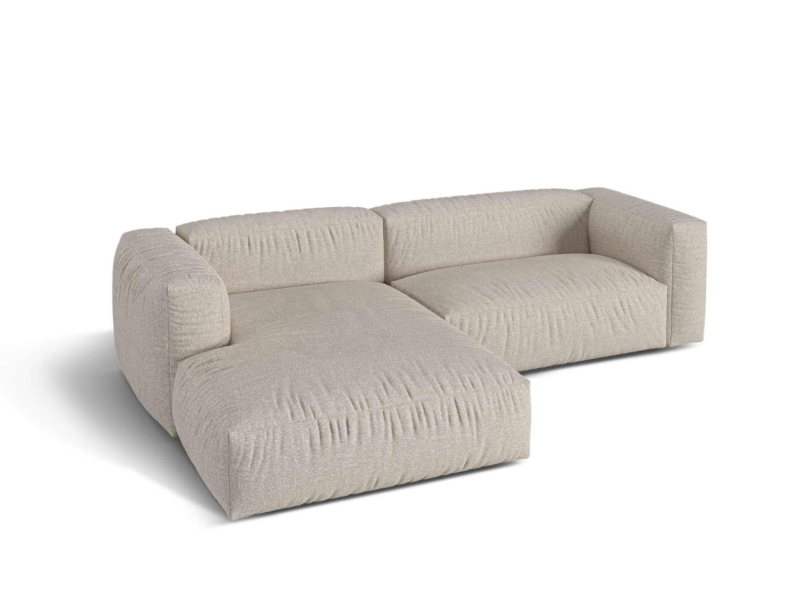 Modernes 2-Sitzer Ecksofa links Martina von Micadoni, ideal für stilvolle Wohnräume, vereint Komfort und zeitgemäßes Design.