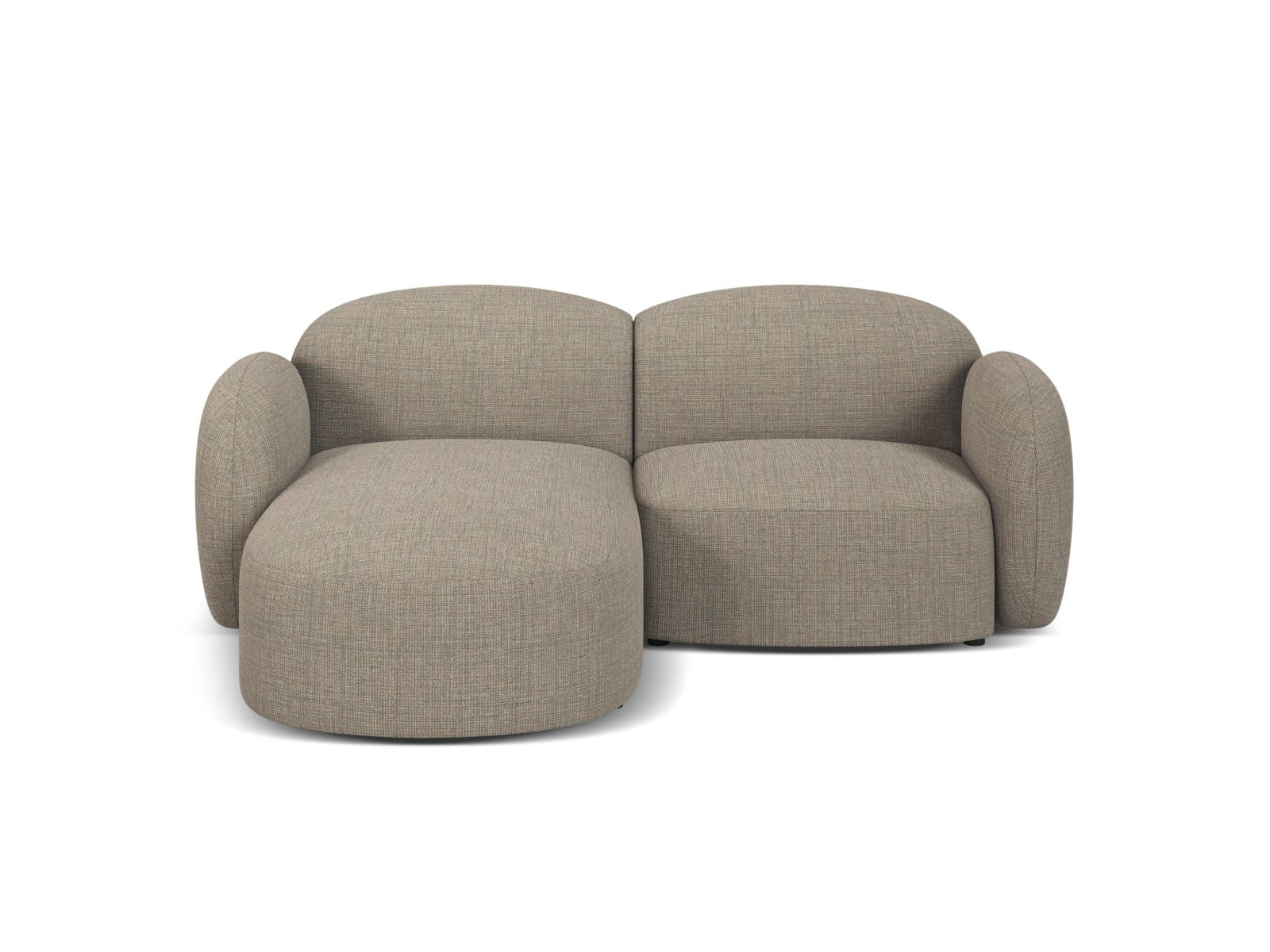 3-Sitzer Ecksofa links Blair in Grey Brown Melange-Baltimore präsentiert im Onlineshop von KAQTU Design AG. Ecksofa links ist von Micadoni
