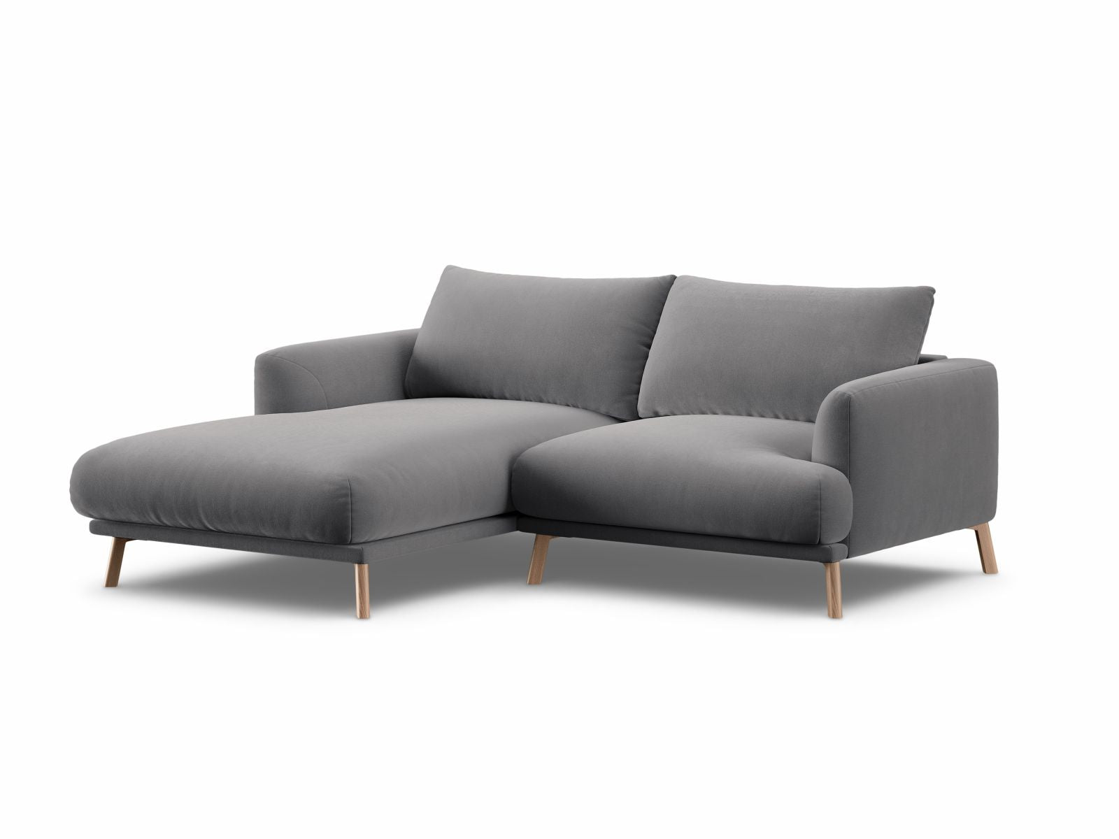 Stylisches 3-Sitzer Ecksofa links Naomi in elegantem Grau, ideal für moderne Wohnräume, von Micadoni.