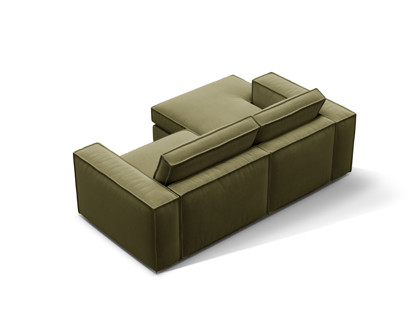 Stylisches 2-Sitzer Ecksofa links Pola in Green-Salvador, perfekt für gemütliche Abende und modernes Wohndesign. Hochwertige Materialien.