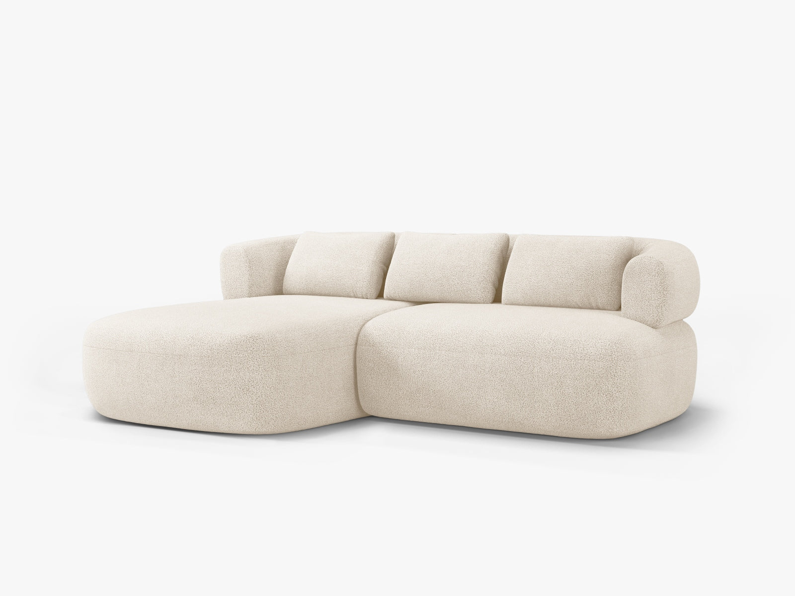 Jenny Boucle Ecksofa links 5 Sitzer in Beige präsentiert im Onlineshop von KAQTU Design AG. Ecksofa links ist von Micadoni