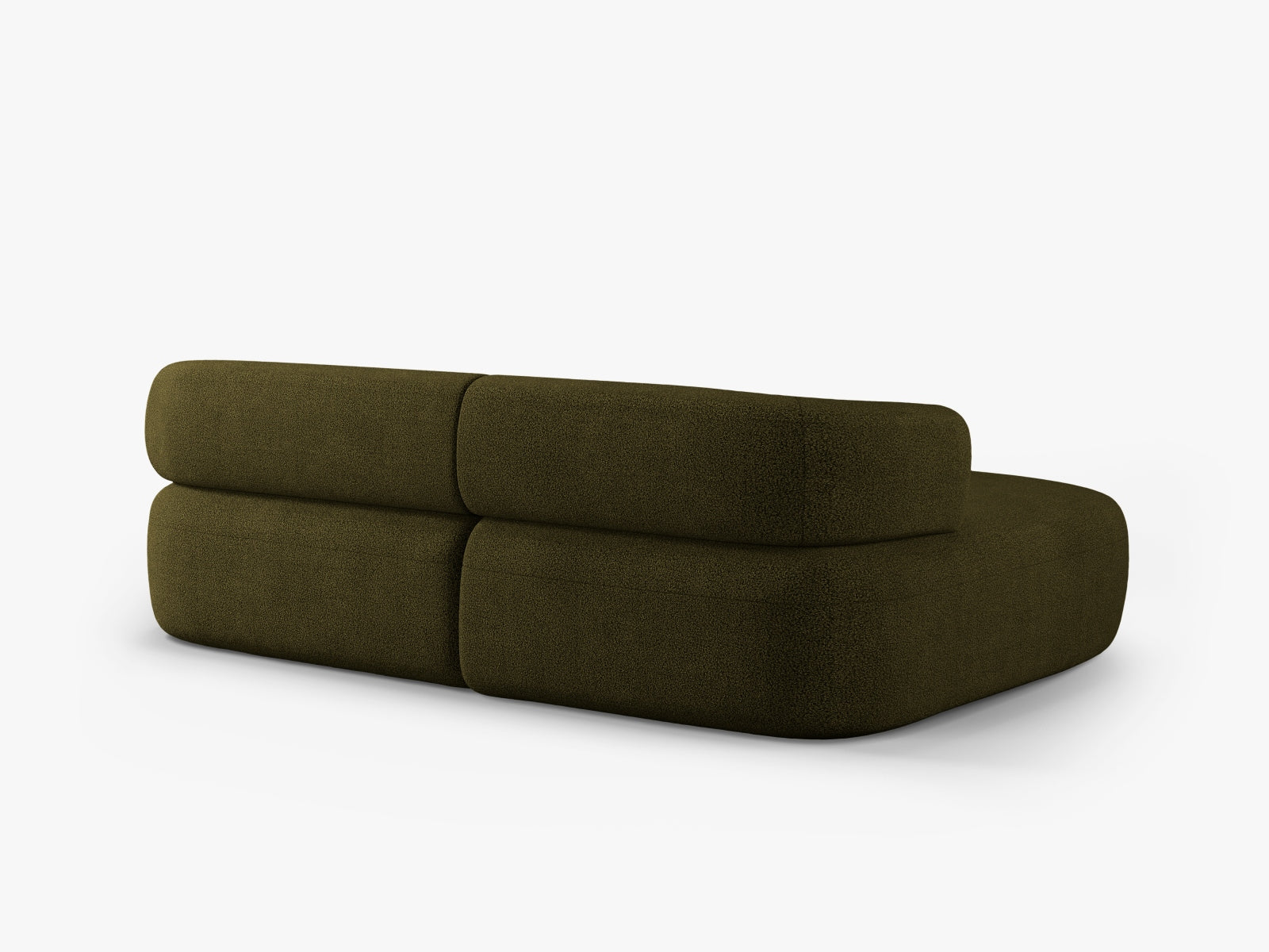 Jenny Boucle Ecksofa links 5 Sitzer in Green präsentiert im Onlineshop von KAQTU Design AG. Ecksofa links ist von Micadoni