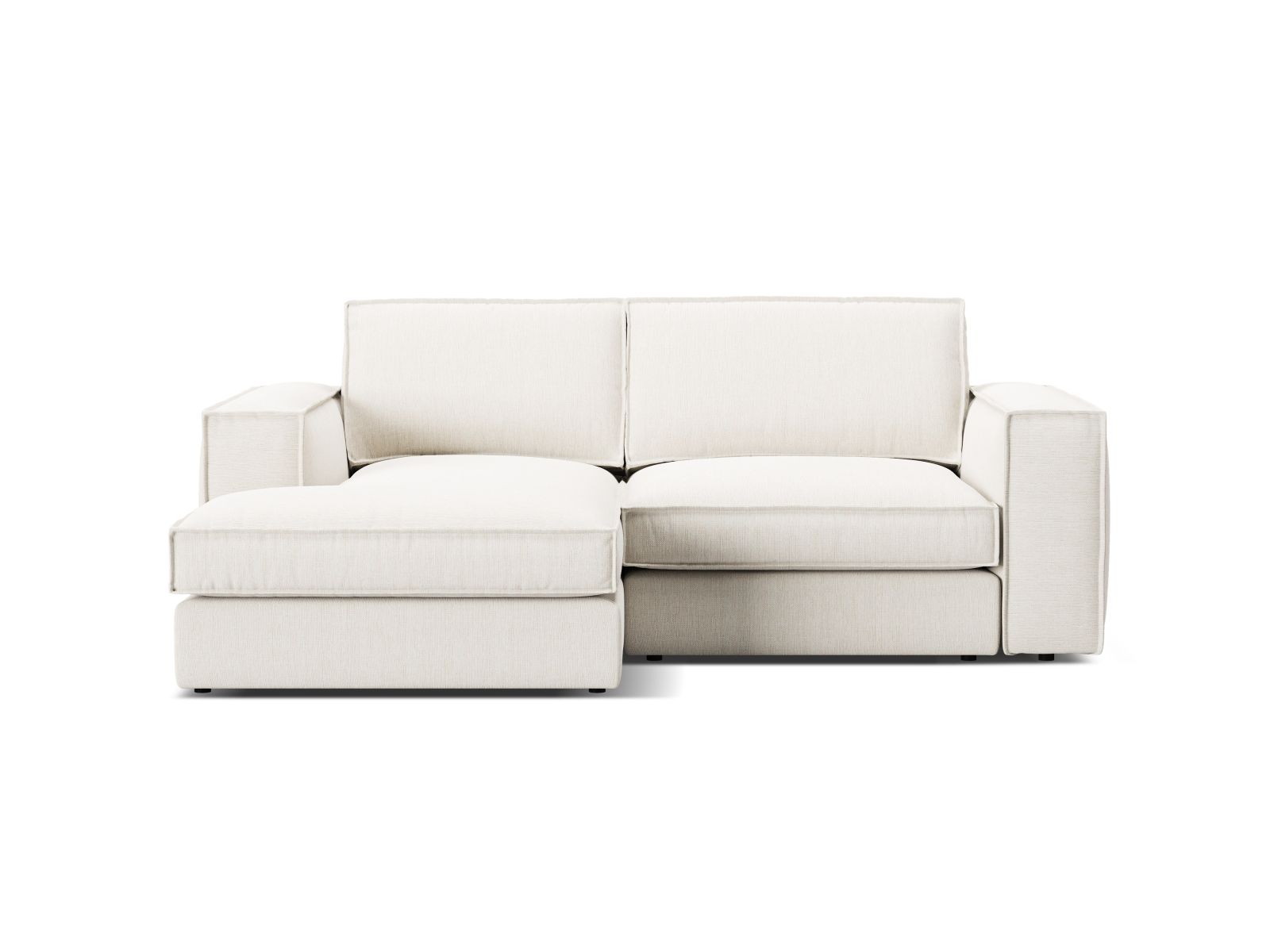 2-Sitzer Ecksofa links modular Pola in White-Babel präsentiert im Onlineshop von KAQTU Design AG. Ecksofa links ist von Micadoni