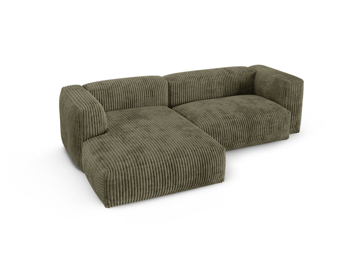 2-Sitzer Ecksofa links modular XL Martina in Moss Green-Tilia präsentiert im Onlineshop von KAQTU Design AG. Ecksofa links ist von Micadoni