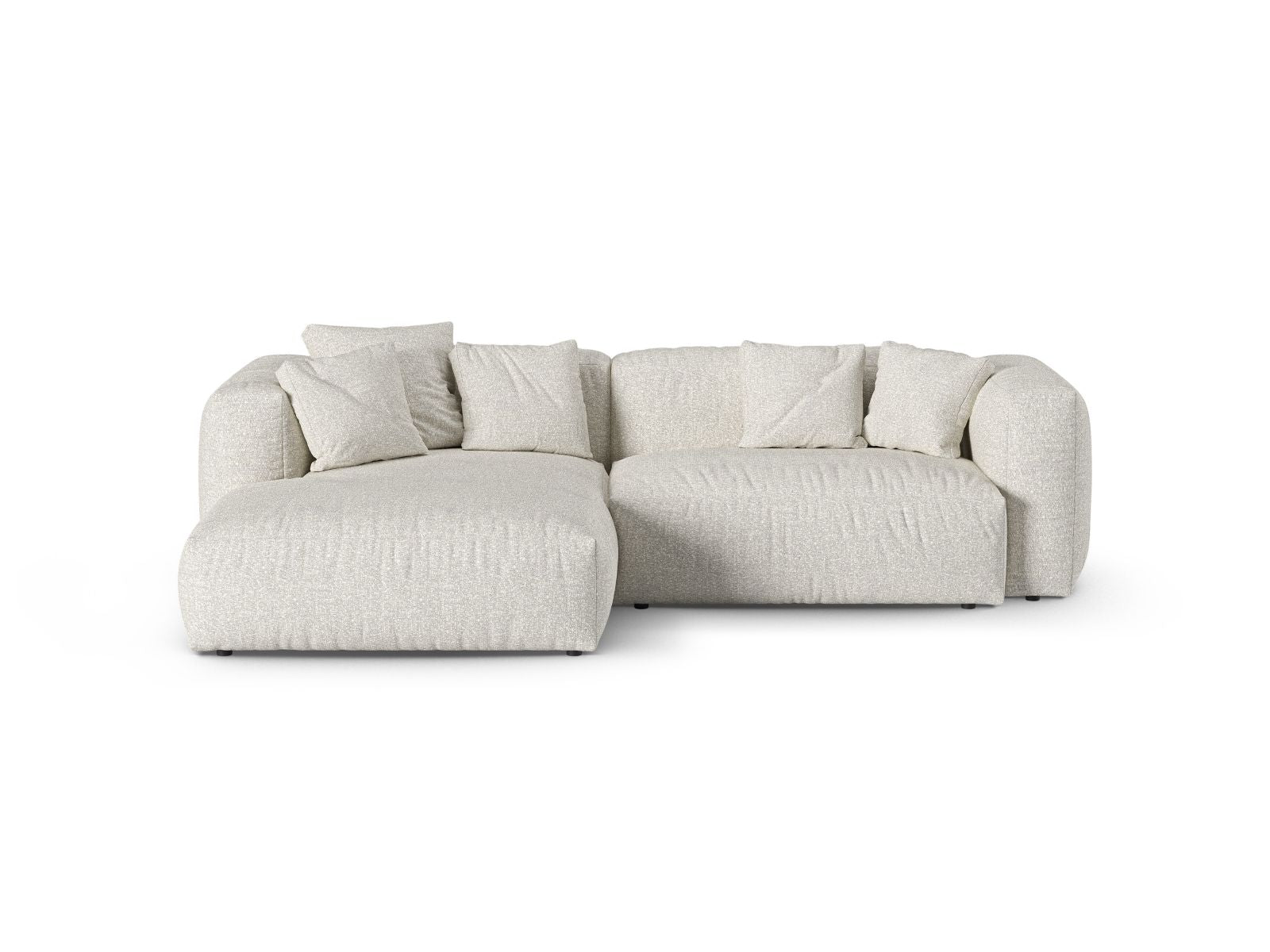 2-Sitzer XL Modular Ecksofa links Martina in Grey Beige Melange-Monet präsentiert im Onlineshop von KAQTU Design AG. Ecksofa links ist von Micadoni
