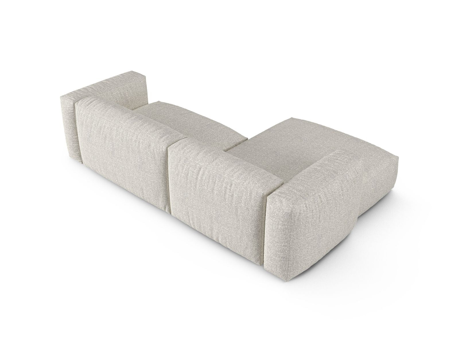 Elegantes 2-Sitzer XL Ecksofa links Martina in Grey Beige Melange, perfekt für stilvolle Wohnlandschaften und entspannte Abende.