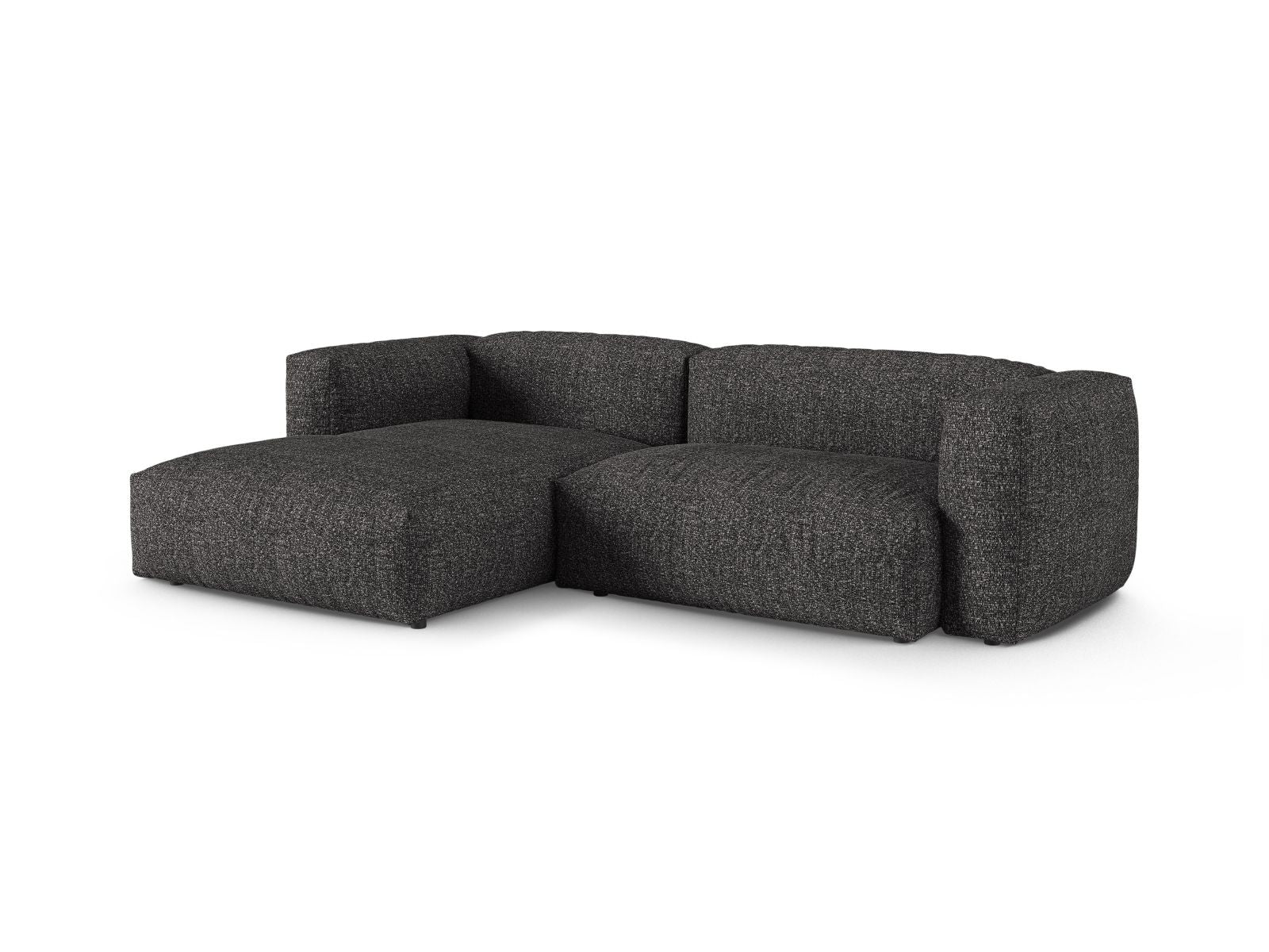 Stylisches 2-Sitzer XL Ecksofa links Martina in Anthrazit, ideal für moderne Wohnräume, präsentiert von Micadoni.