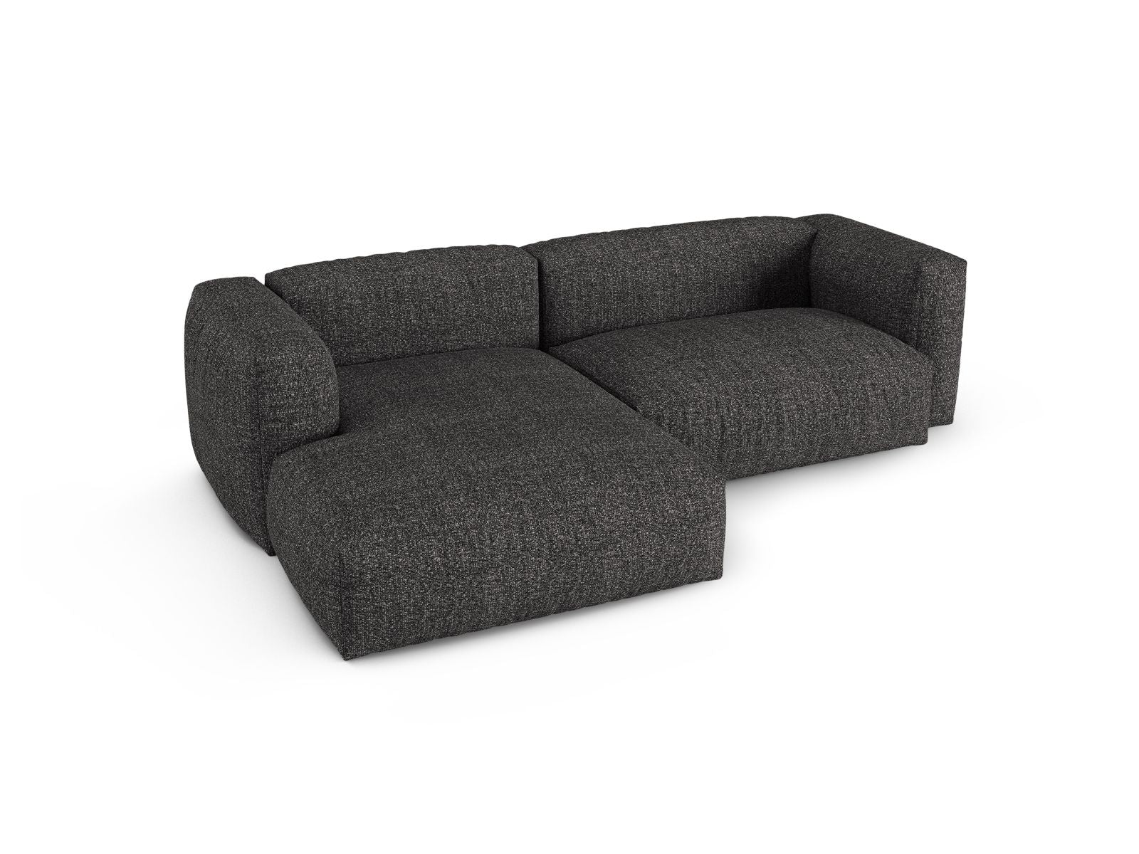 Modernes 2-Sitzer XL Ecksofa links Martina in edlem Anthrazit, ideal für gemütliche und stilvolle Wohnräume, erhältlich bei Micadoni.