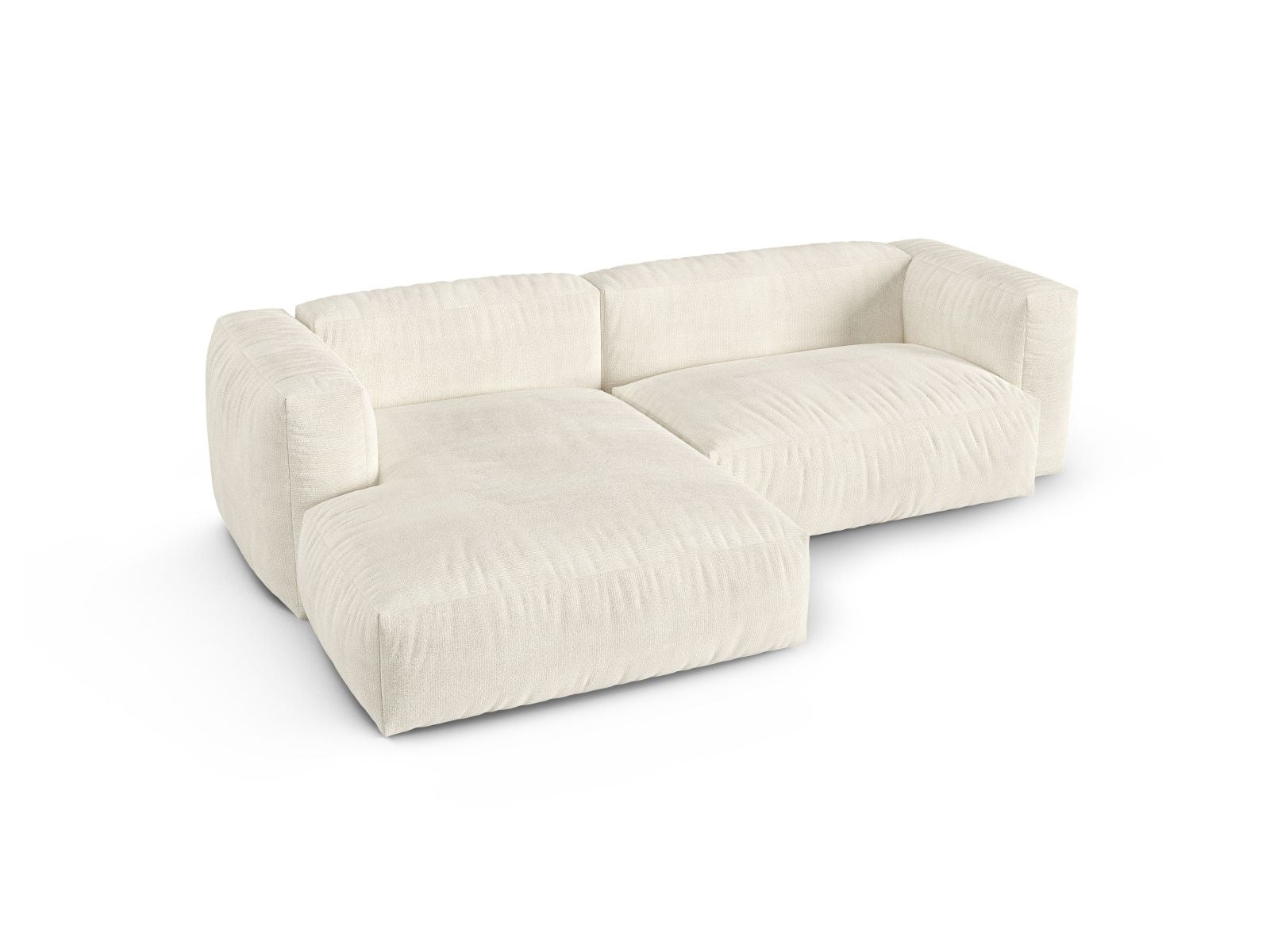 Elegantes 2-Sitzer XL Ecksofa links Martina in Ivory-Monet, ideal für stilvolle und komfortable Wohnräume von Micadoni.