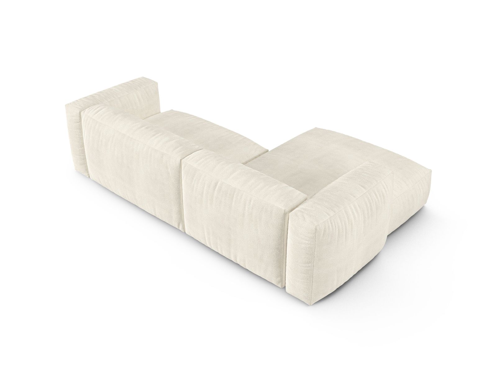 Modernes 2-Sitzer XL Ecksofa links Martina in Ivory-Monet, perfekt für gemütliche und stilvolle Wohnambiente von Micadoni.