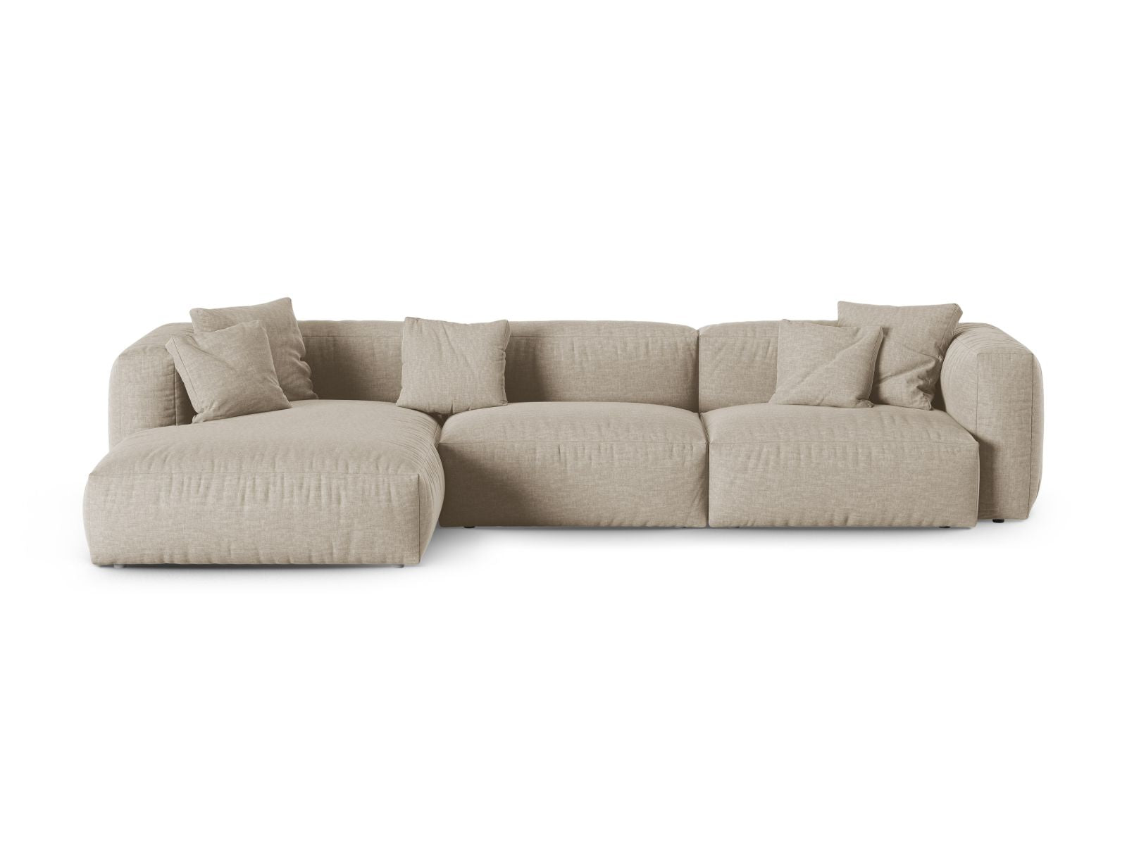 3-Sitzer Ecksofa links modular XL Martina in Light Beige-Boston präsentiert im Onlineshop von KAQTU Design AG. Ecksofa links ist von Micadoni