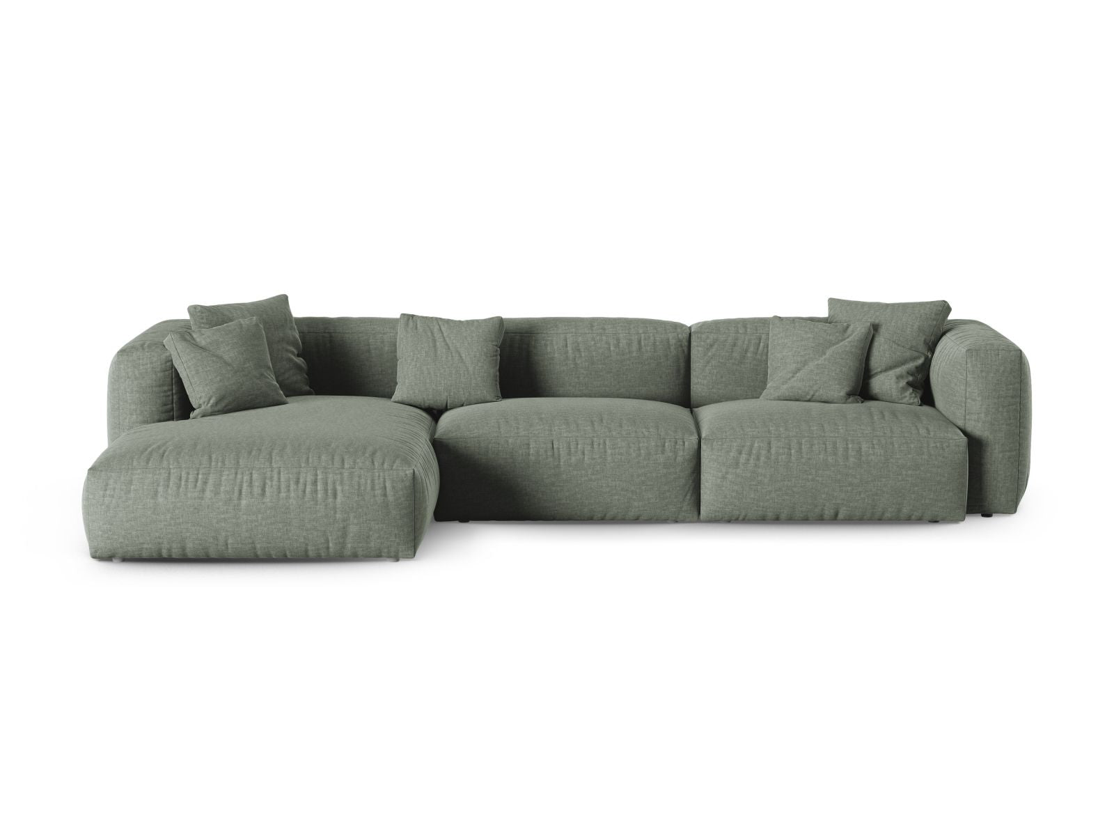 3-Sitzer Ecksofa links modular XL Martina in Moss Green-Boston präsentiert im Onlineshop von KAQTU Design AG. Ecksofa links ist von Micadoni