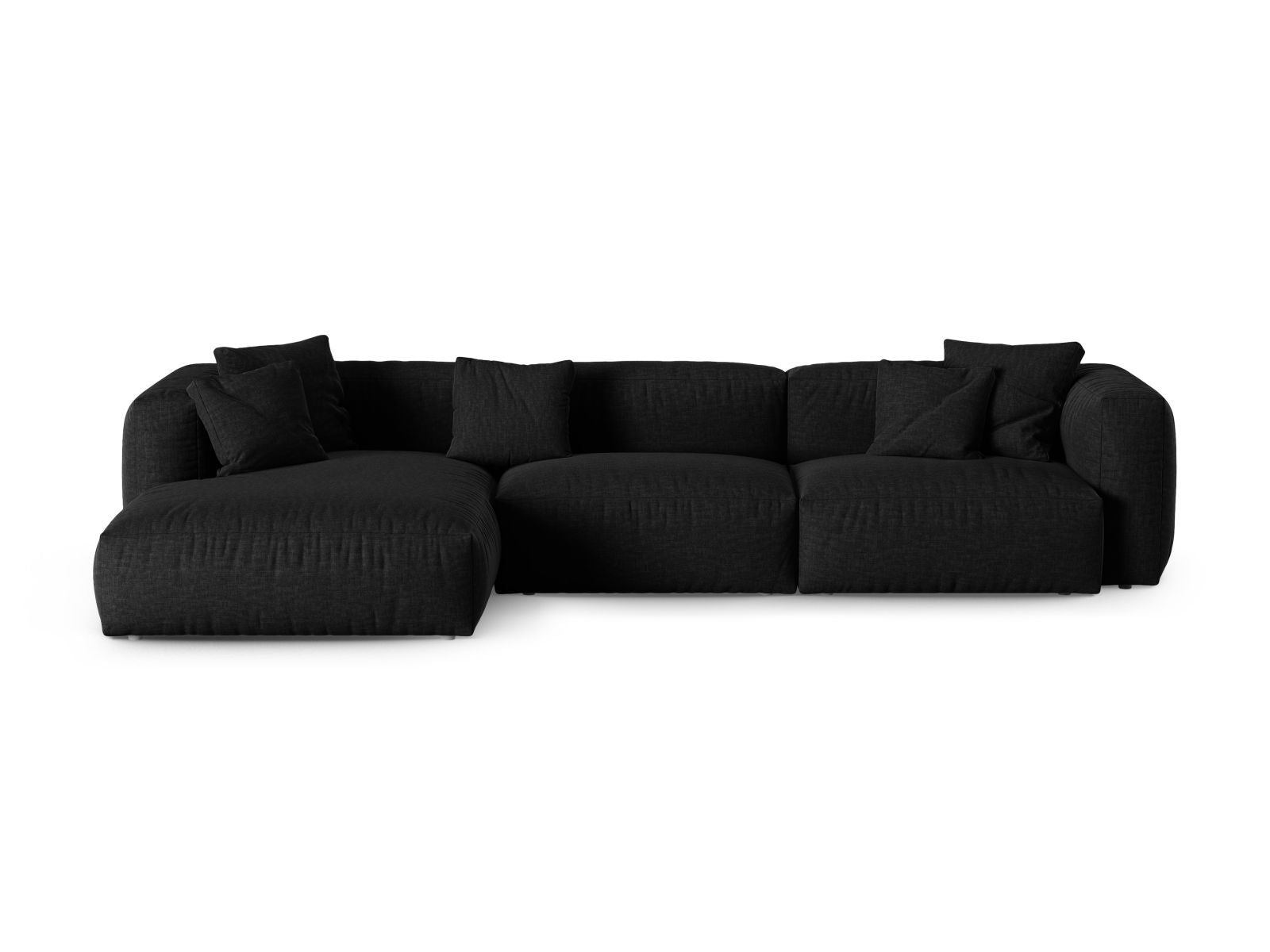 3-Sitzer Ecksofa links modular XL Martina in Black-Boston präsentiert im Onlineshop von KAQTU Design AG. Ecksofa links ist von Micadoni