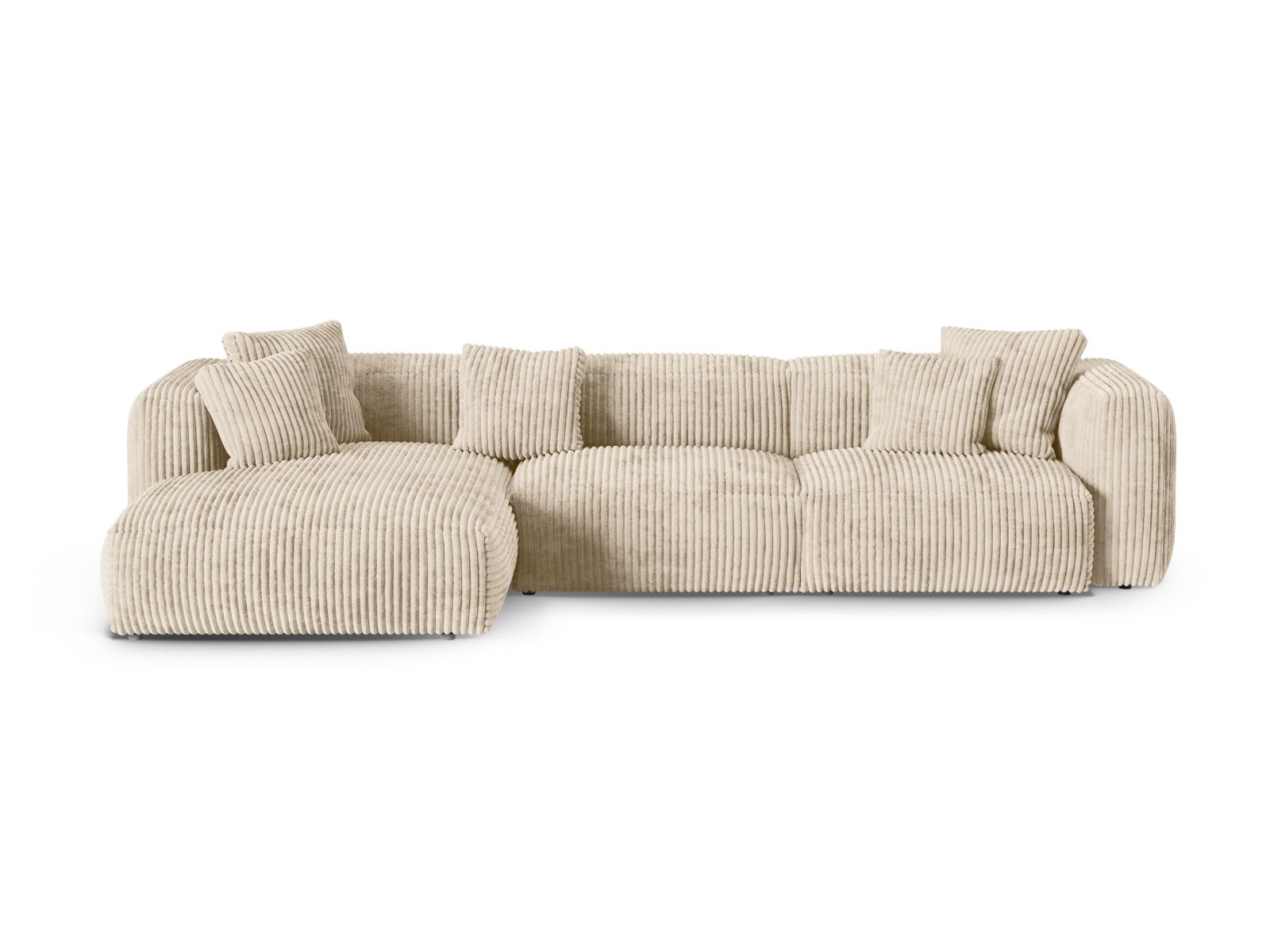 3-Sitzer Ecksofa links modular XL Martina in Light Beige-Tilia präsentiert im Onlineshop von KAQTU Design AG. Ecksofa links ist von Micadoni