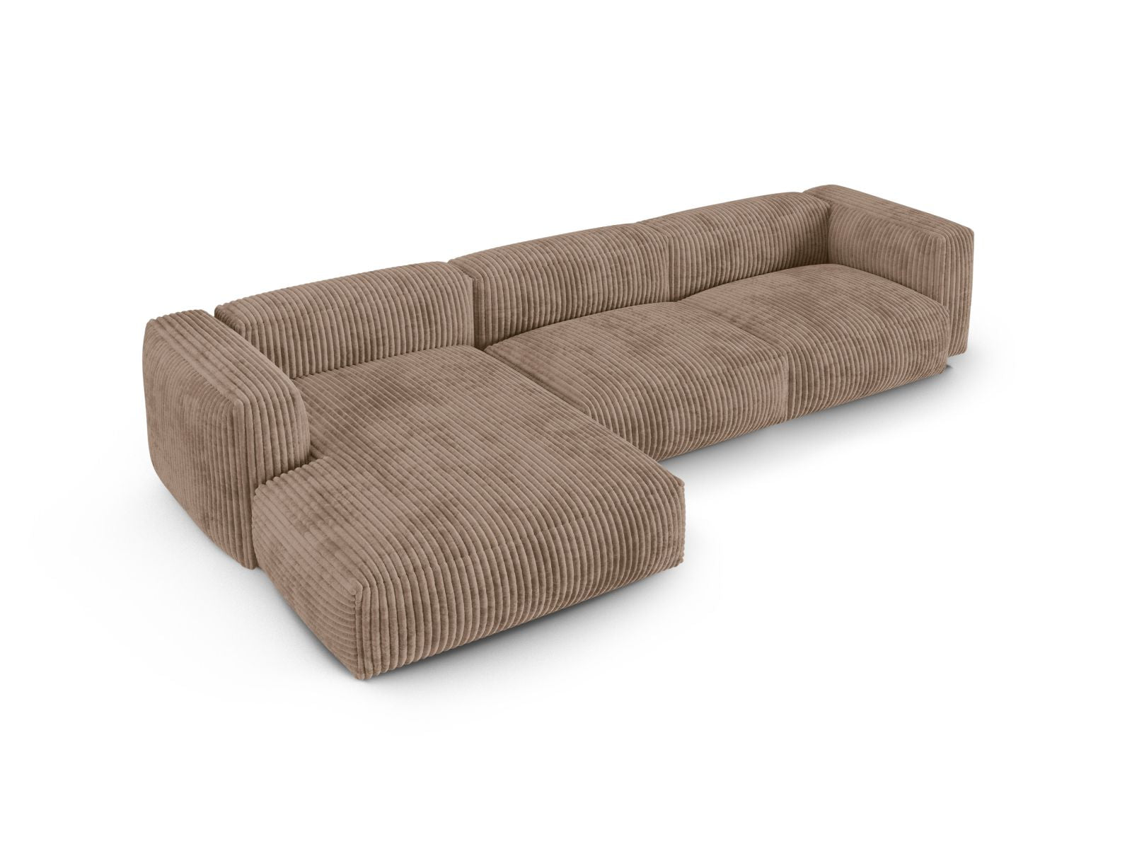 Modulares 3-Sitzer Ecksofa XL Martina in stilvollem Acorn-Tilia, ideal für entspannte Wohnräume und flexible Gestaltungsmöglichkeiten.