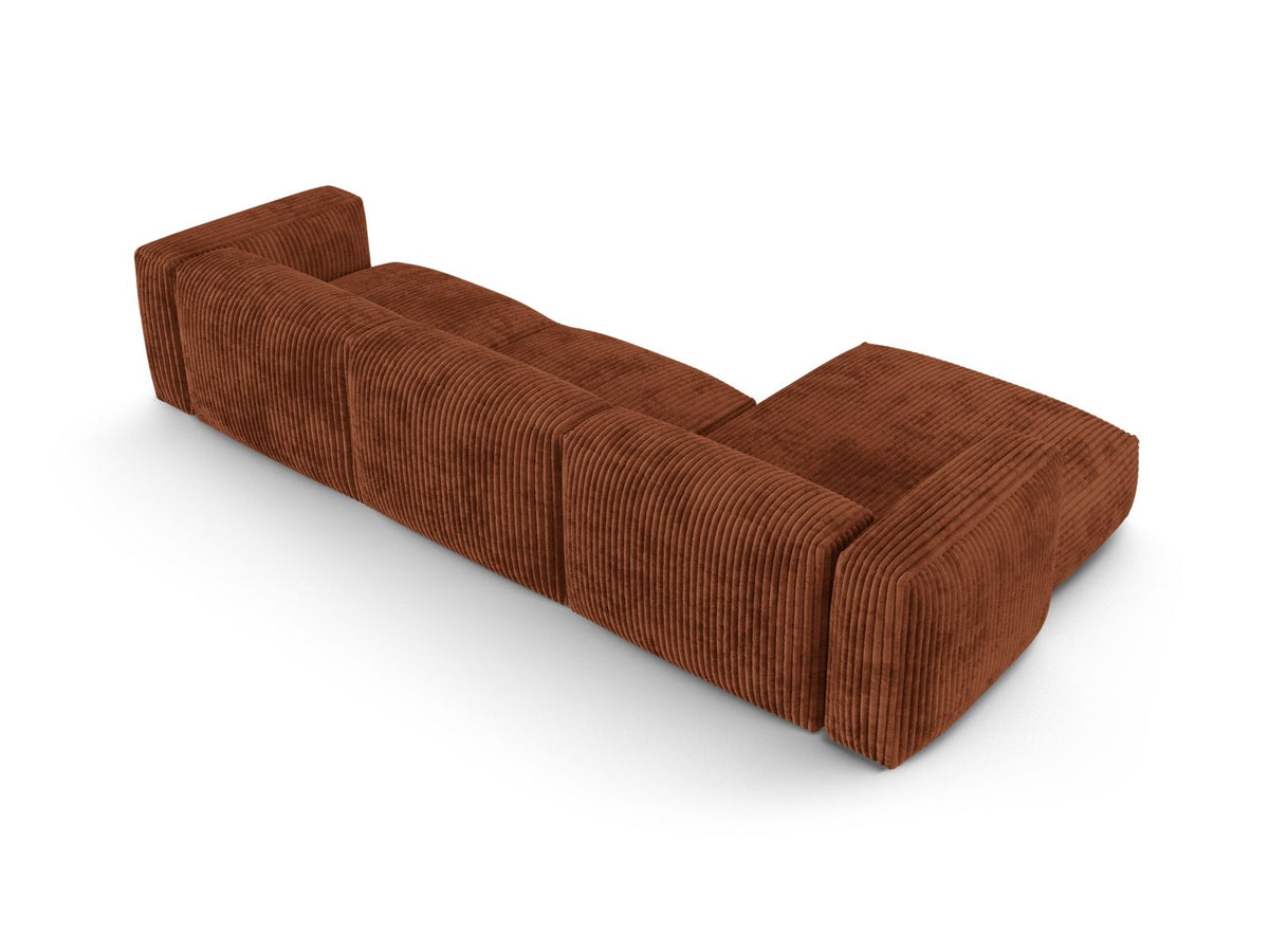 3-Sitzer Ecksofa links modular XL Martina in Brick-Tilia präsentiert im Onlineshop von KAQTU Design AG. Ecksofa links ist von Micadoni