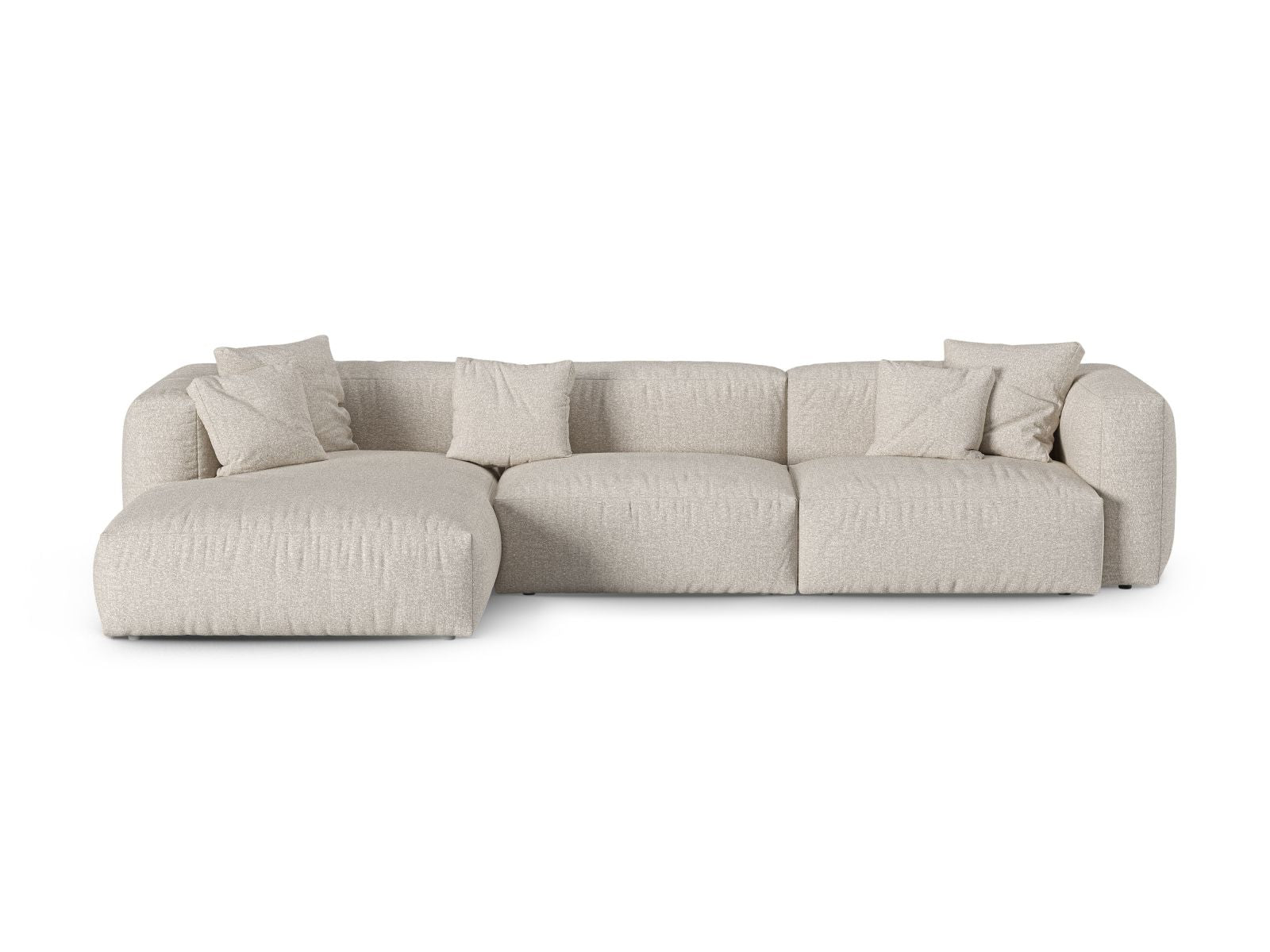 3-Sitzer Modular Ecksofa links XL Martina in Beige-Monet präsentiert im Onlineshop von KAQTU Design AG. Ecksofa links ist von Micadoni