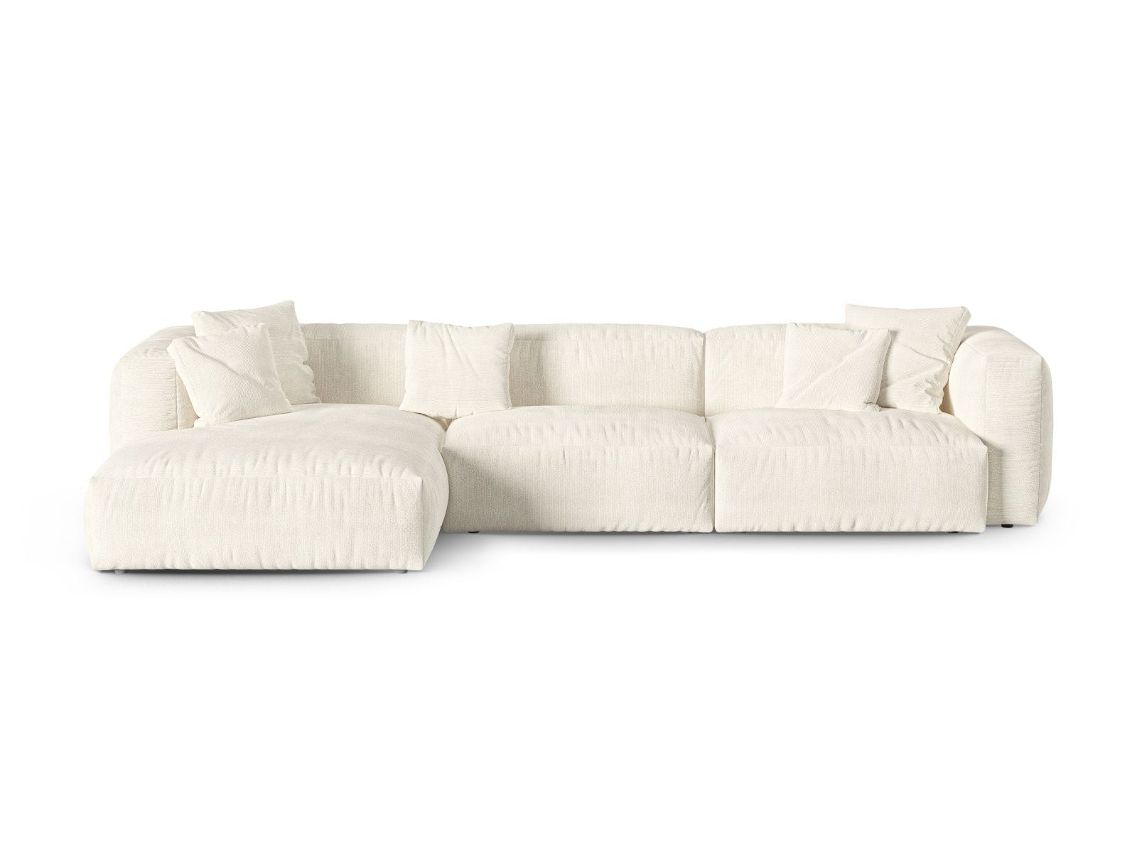3-Sitzer Modular Ecksofa links XL Martina in Ivory-Monet präsentiert im Onlineshop von KAQTU Design AG. Ecksofa links ist von Micadoni