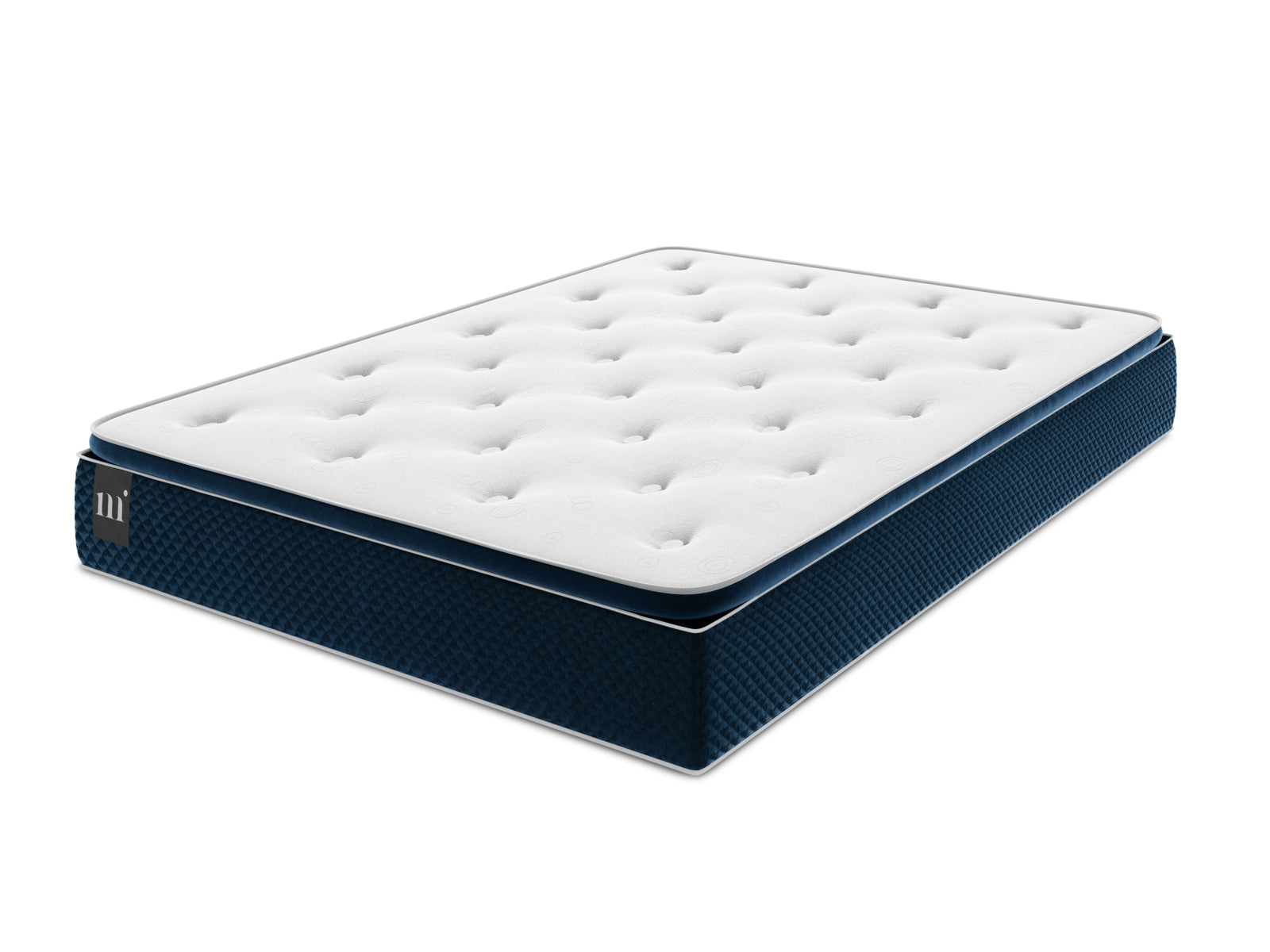 Beni Pocket Spring Matratze in White und Blue-Primo/Monolith präsentiert im Onlineshop von KAQTU Design AG. Matratze ist von Micadoni