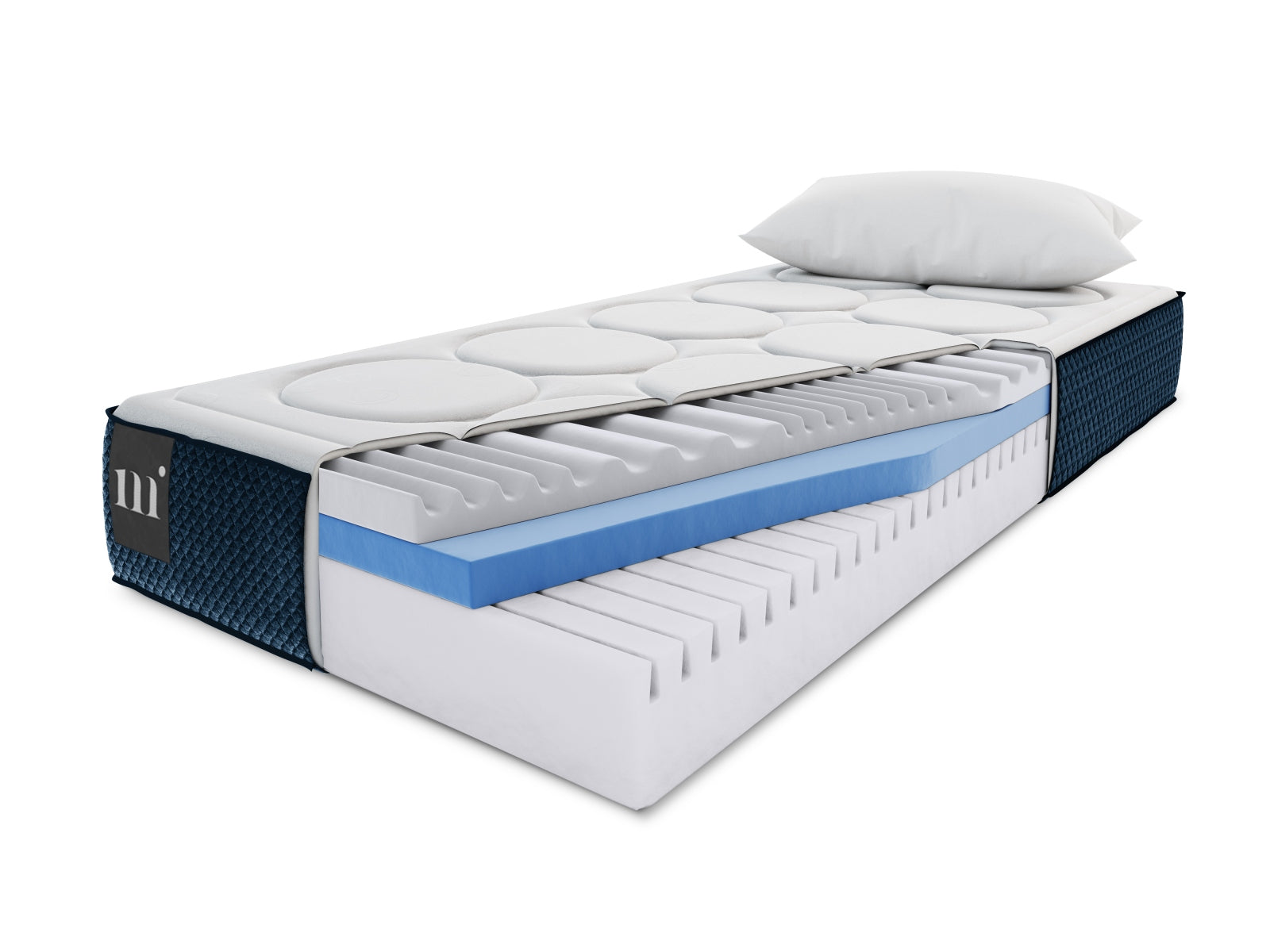 Kavaja Foam Matratze  in White and Blue präsentiert im Onlineshop von KAQTU Design AG. Matratze ist von Micadoni