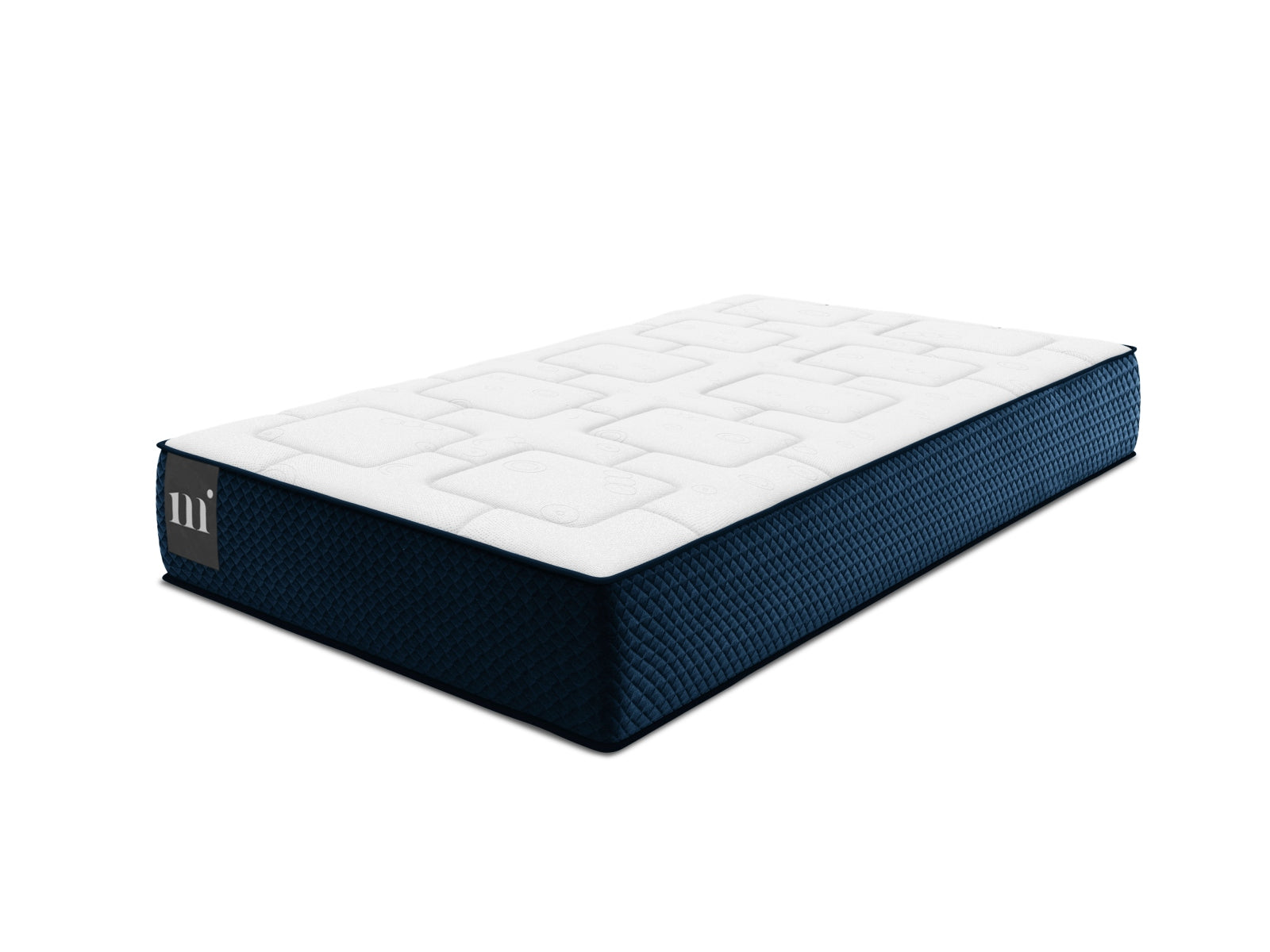 Mundi Pocket Spring Matratze  in White and Blue präsentiert im Onlineshop von KAQTU Design AG. Matratze ist von Micadoni