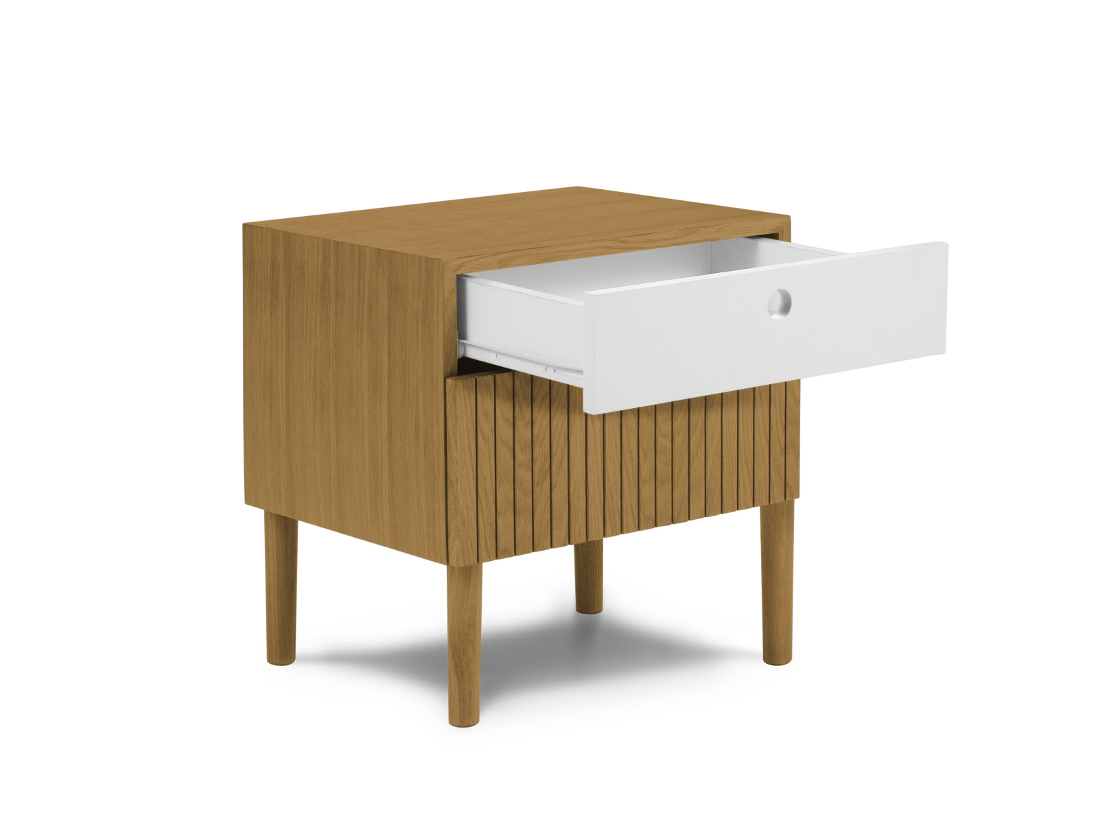 Entdecken Sie den stilvollen Noa Nachttisch von Micadoni – modernes Design trifft auf funktionalen Stauraum. Ideal für Ihr Schlafzimmer!
