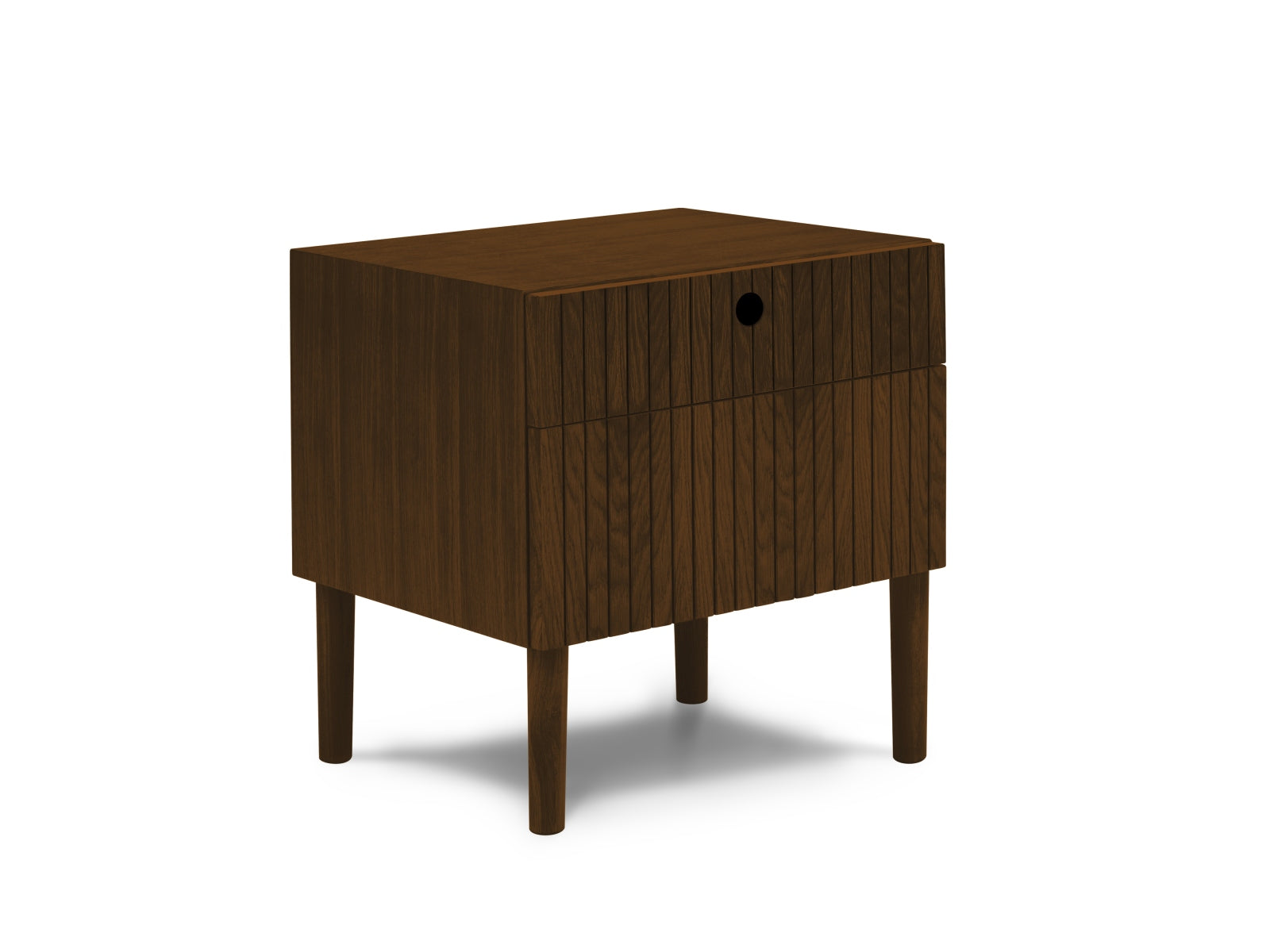 Noa Nightstand  in Dunkle Eiche präsentiert im Onlineshop von KAQTU Design AG. Beistelltisch ist von Micadoni