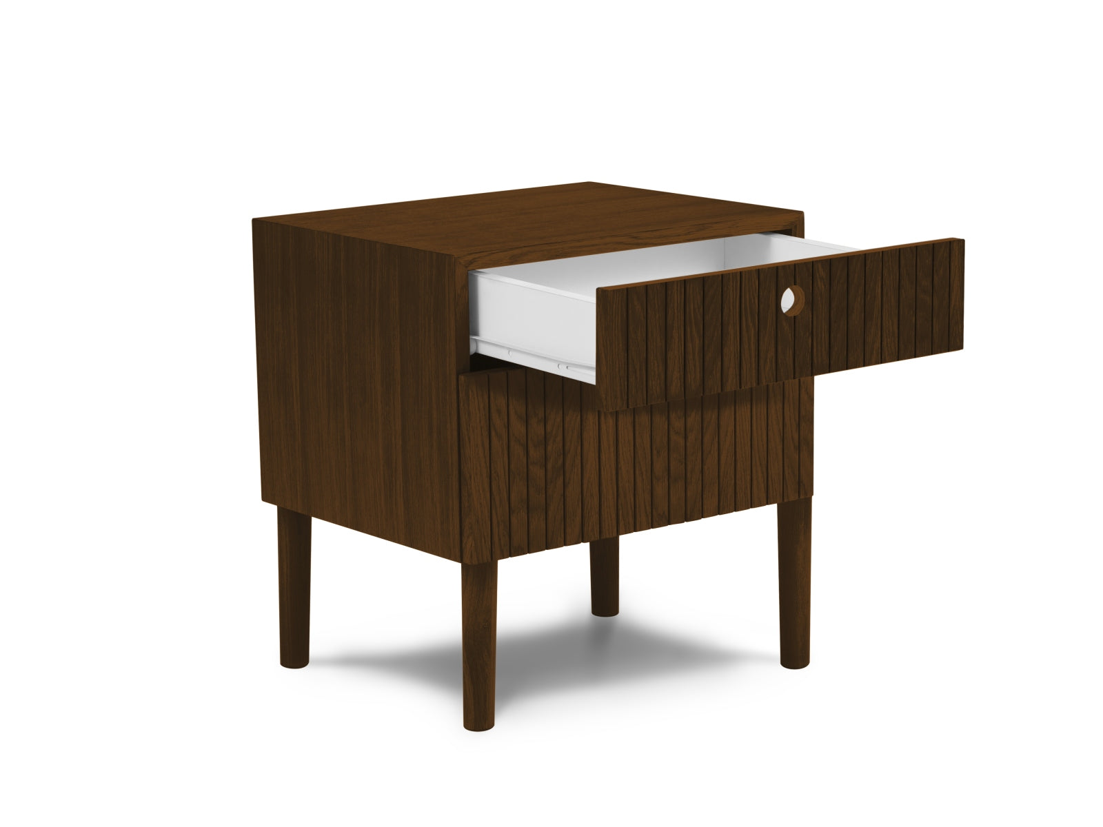 Erleben Sie den Noa Nachttisch von Micadoni – die perfekte Kombination aus modernem Design und praktischem Stauraum für Ihr Schlafzimmer.