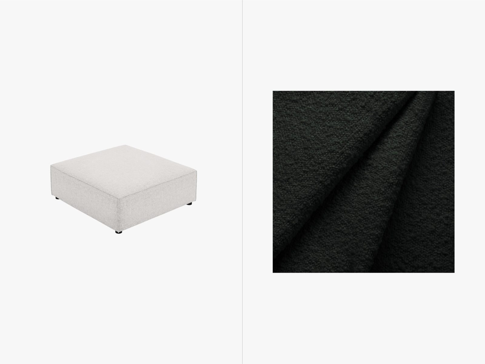 Jodie Boucle Pouf 1 Sitz in Black präsentiert im Onlineshop von KAQTU Design AG. Pouf ist von Micadoni