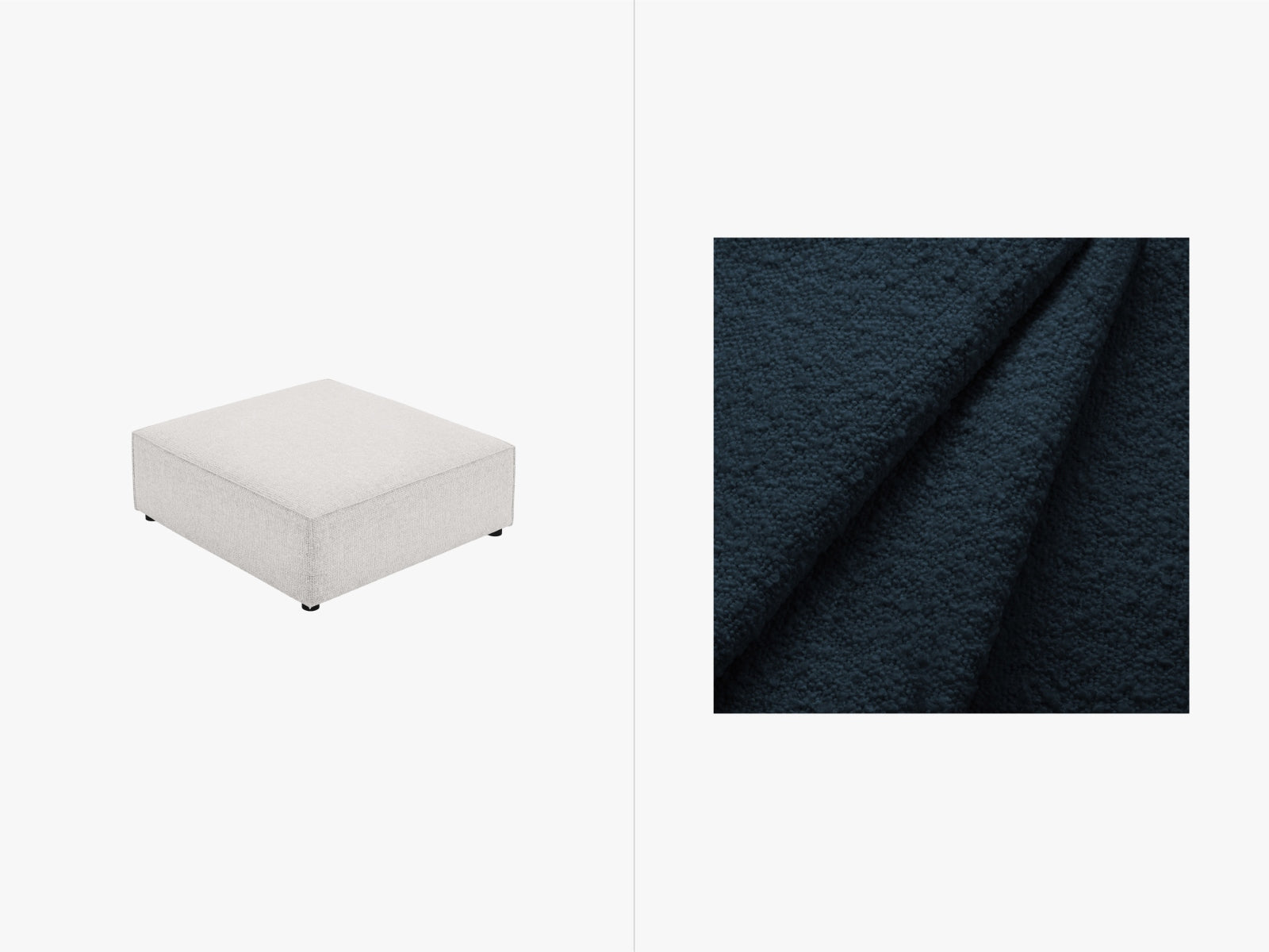 Jodie Boucle Pouf 1 Sitz in Dark Blue präsentiert im Onlineshop von KAQTU Design AG. Pouf ist von Micadoni